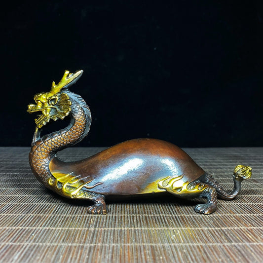 Pure copper gilded dragon turtle