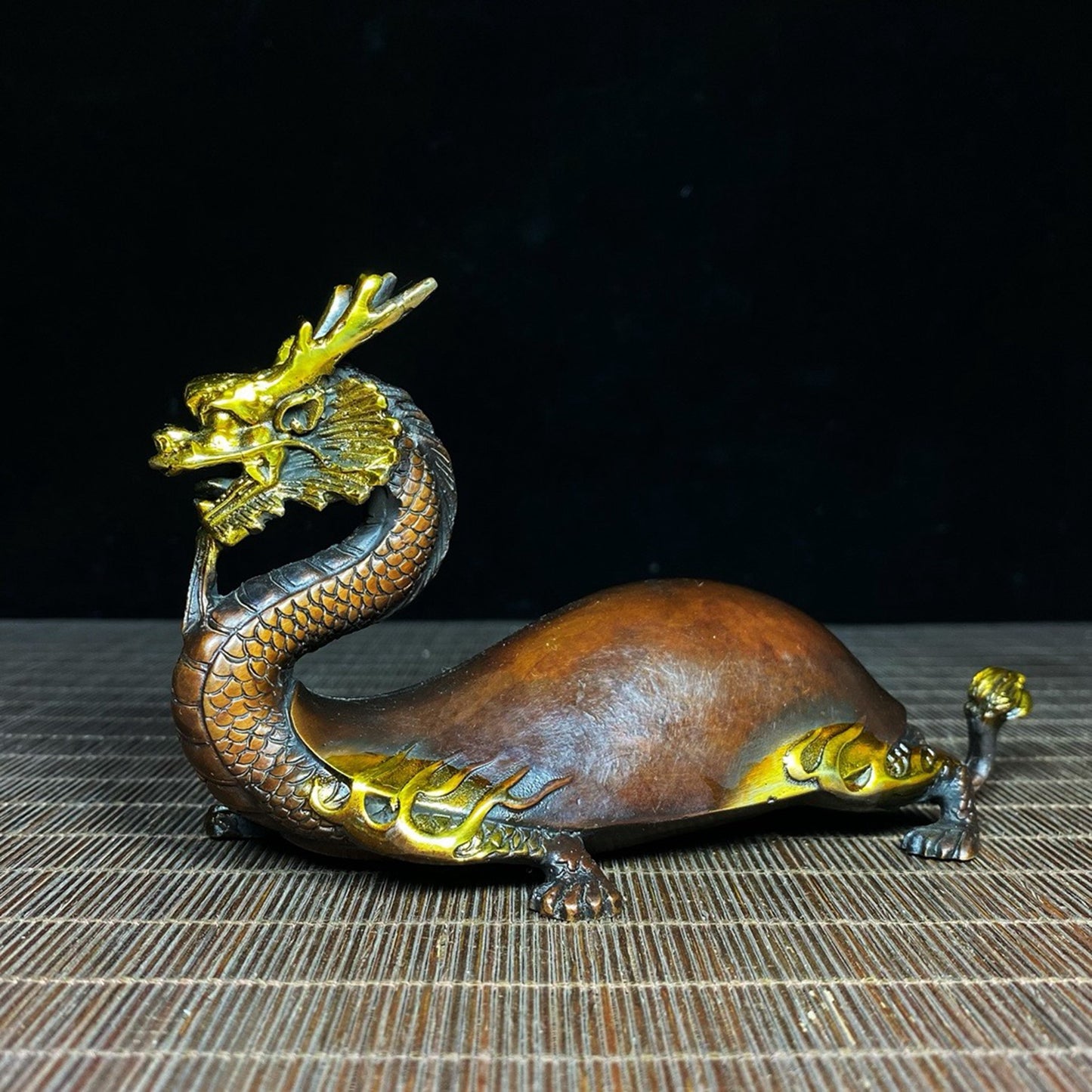 Pure copper gilded dragon turtle