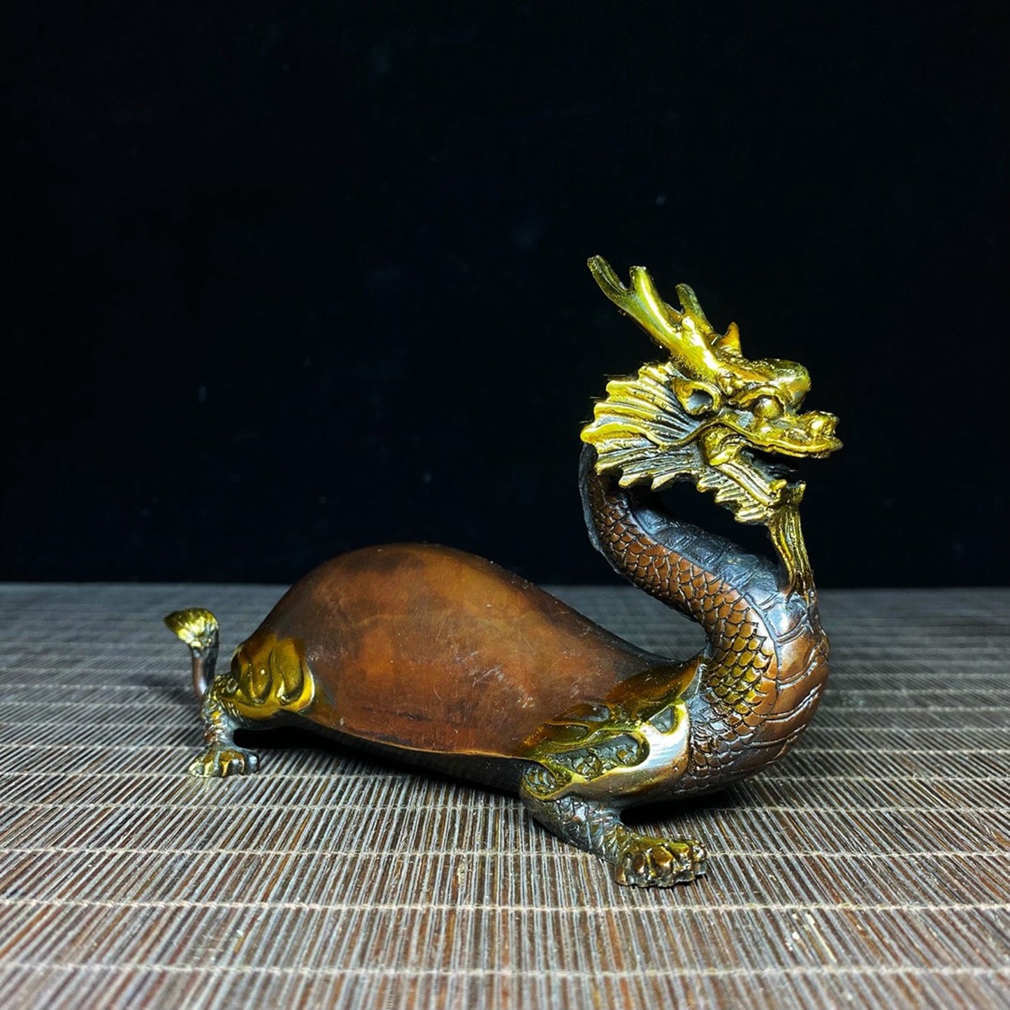 Pure copper gilded dragon turtle
