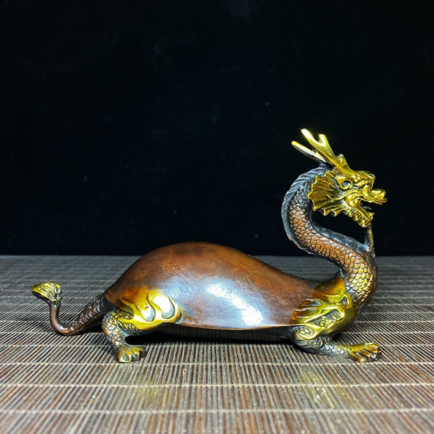 Pure copper gilded dragon turtle