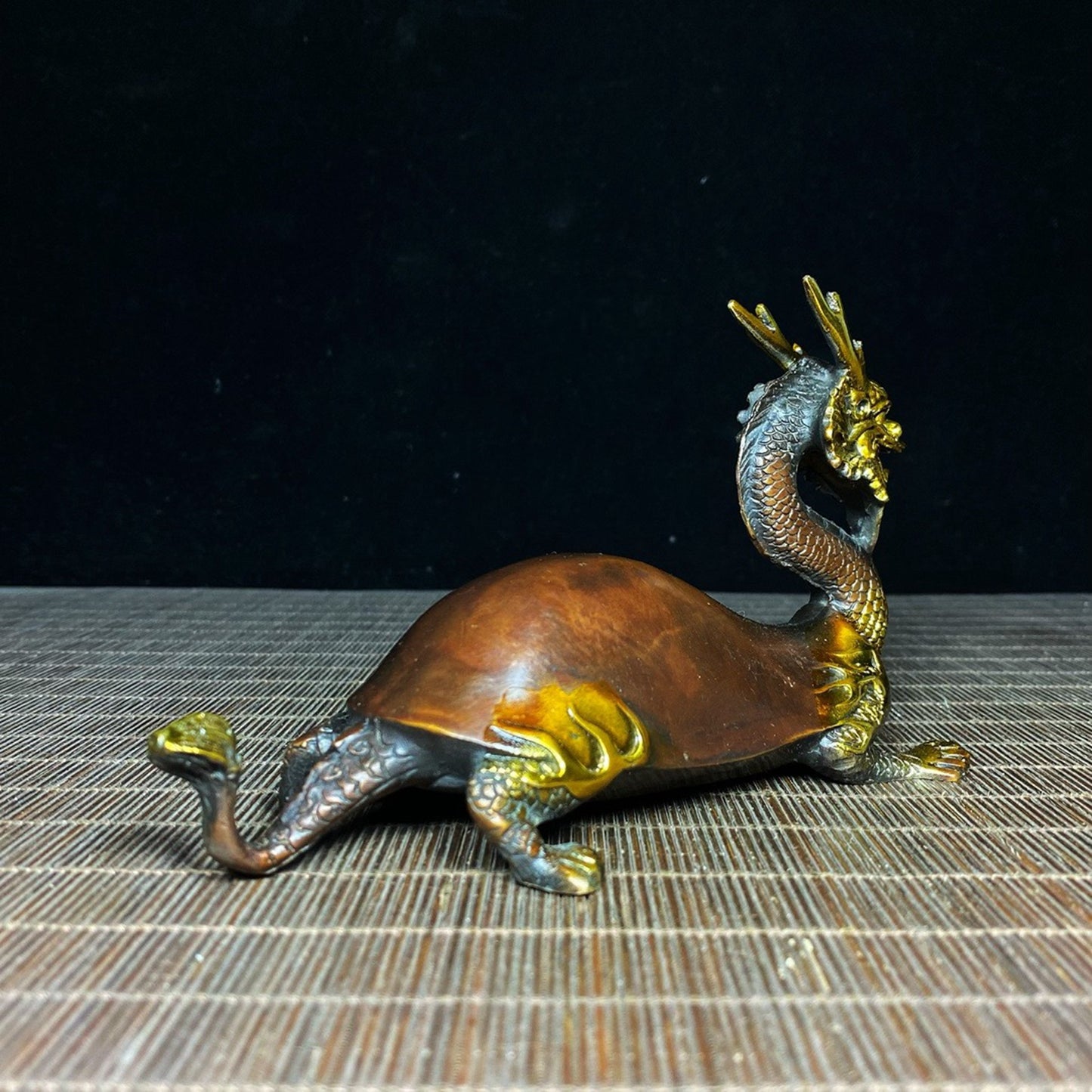 Pure copper gilded dragon turtle
