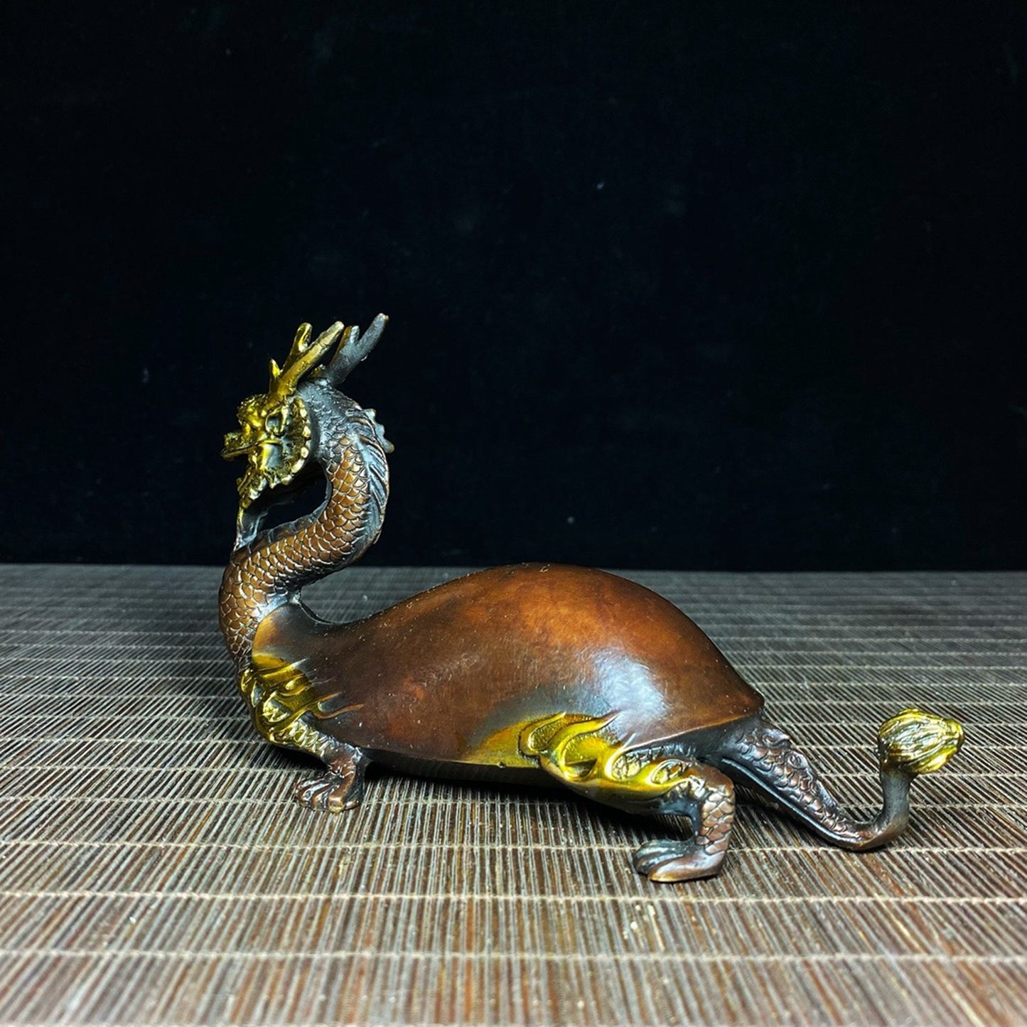 Pure copper gilded dragon turtle