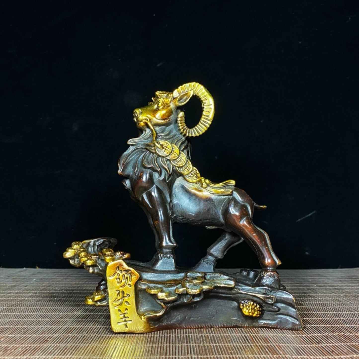 Pure copper gilded gold attracts wealth and treasure sheep