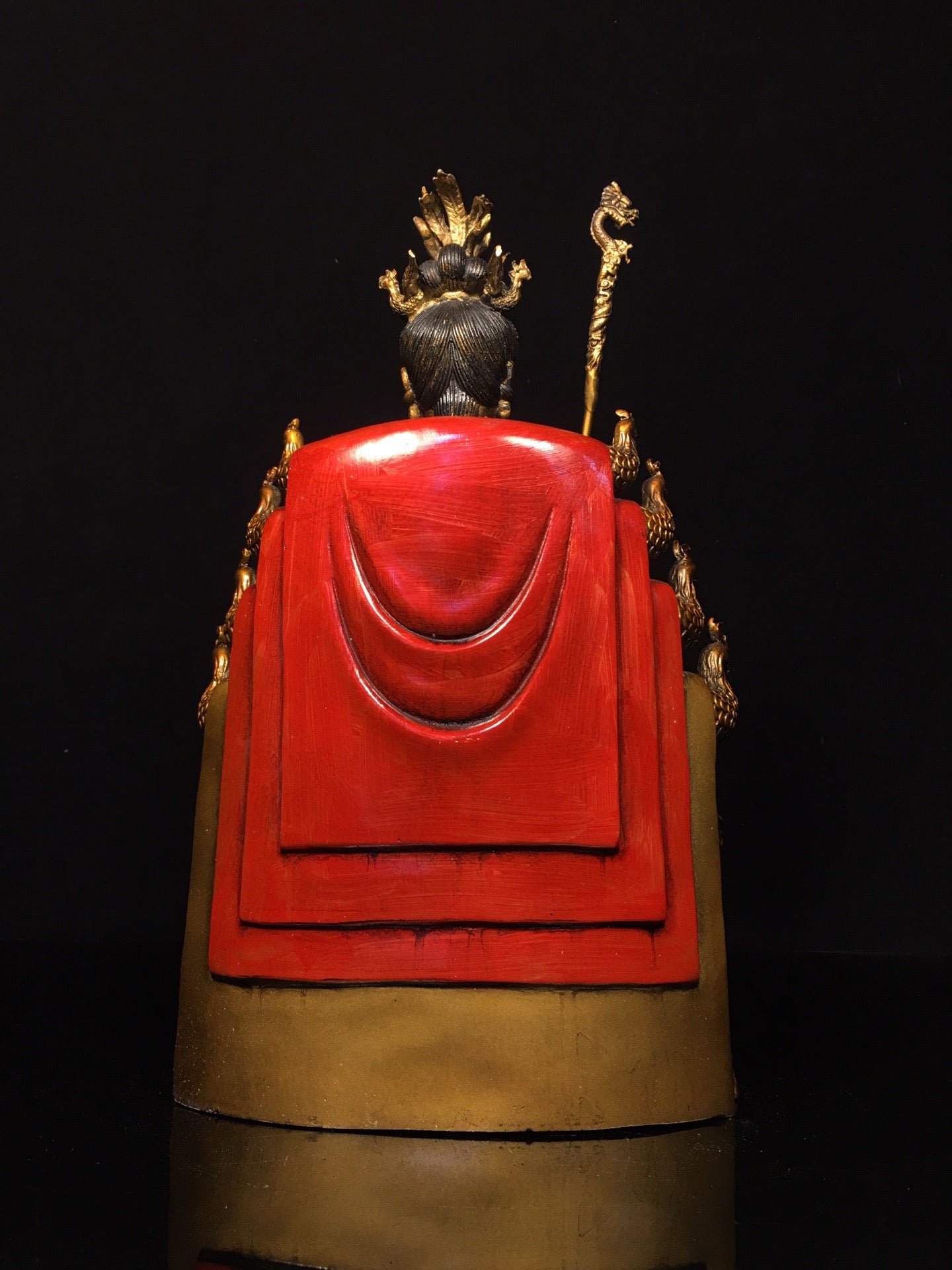 Chinese antique pure copper painted mother of the earth