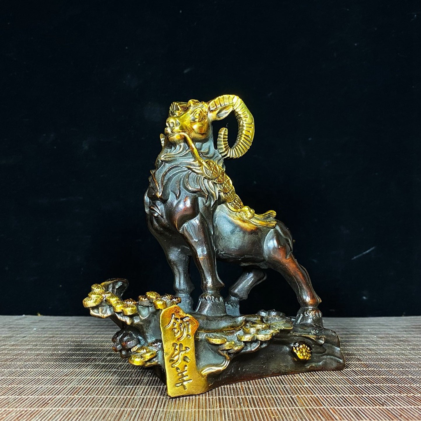 Pure copper gilded gold attracts wealth and treasure sheep