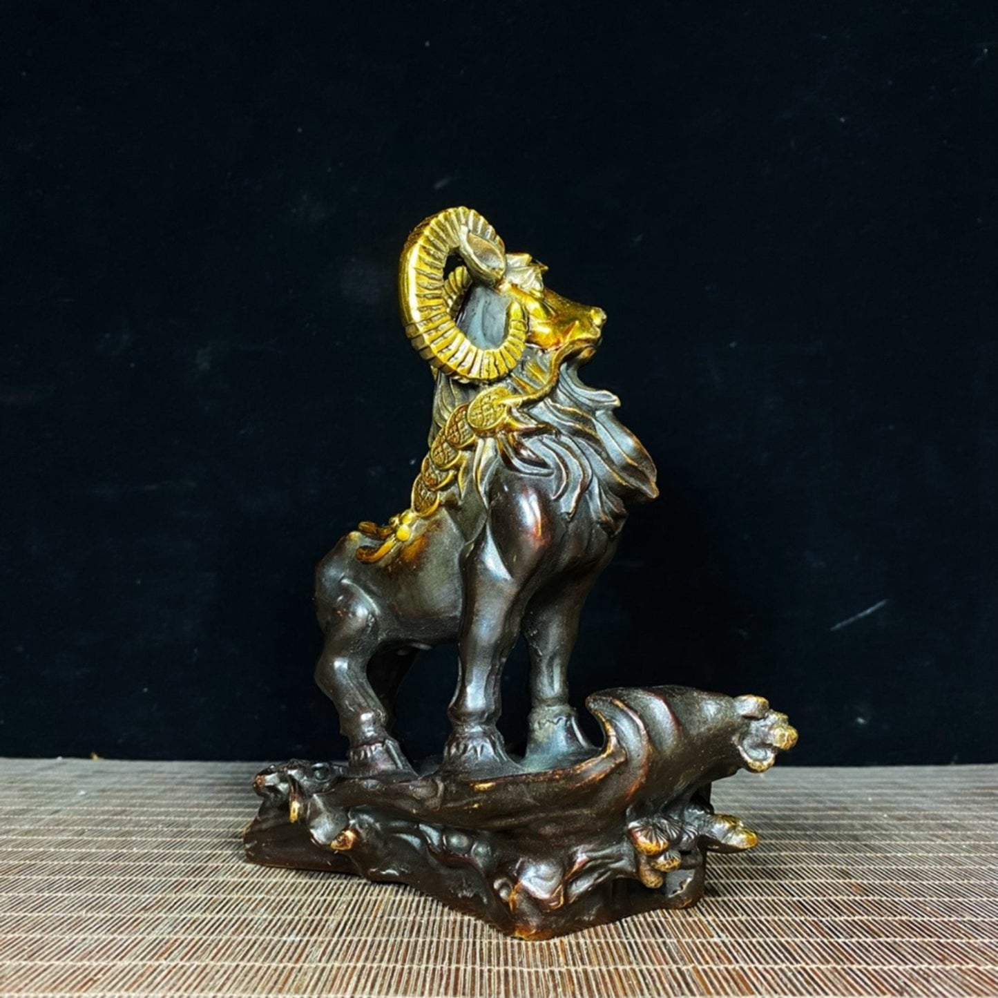 Pure copper gilded gold attracts wealth and treasure sheep