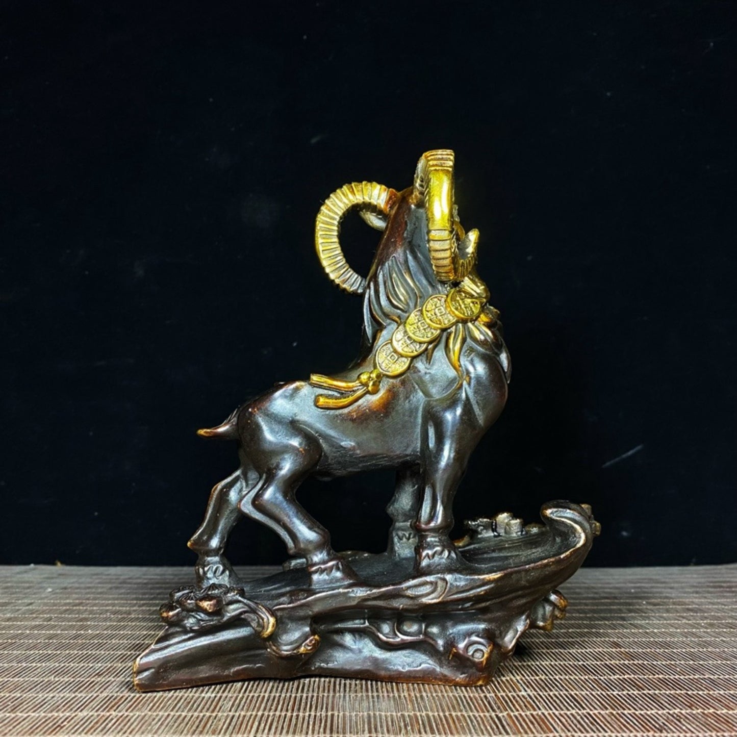 Pure copper gilded gold attracts wealth and treasure sheep