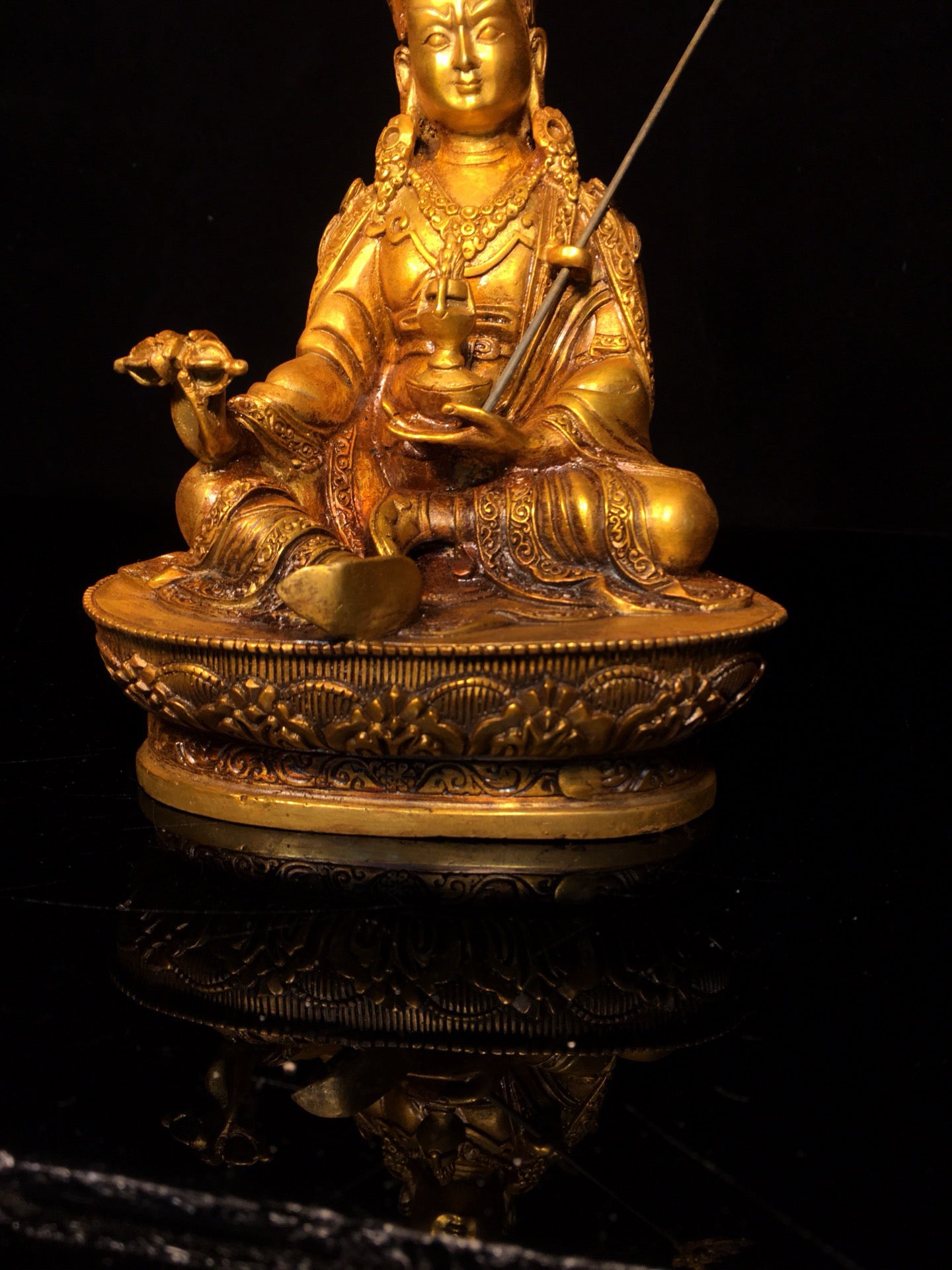 Master of Chinese Antique Pure Copper Lotus Mountain