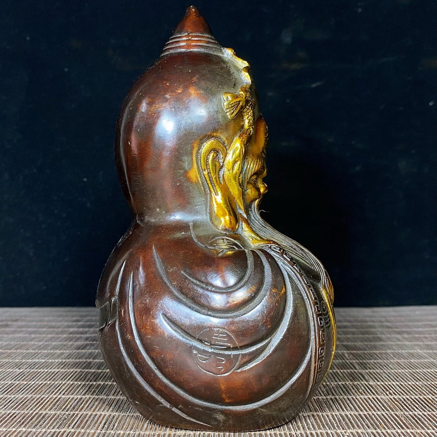 Pure copper gilded longevity star gourd