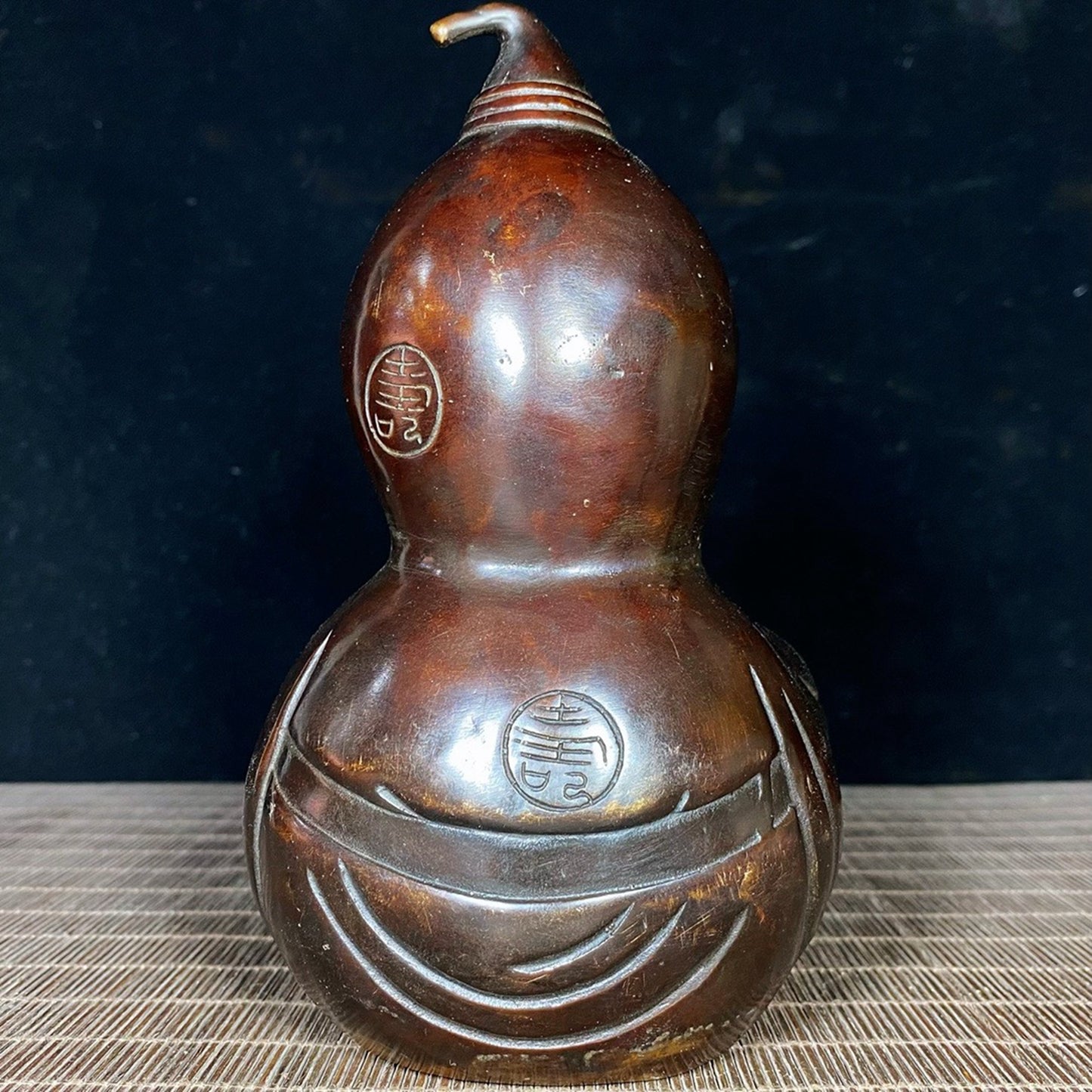 Pure copper gilded longevity star gourd