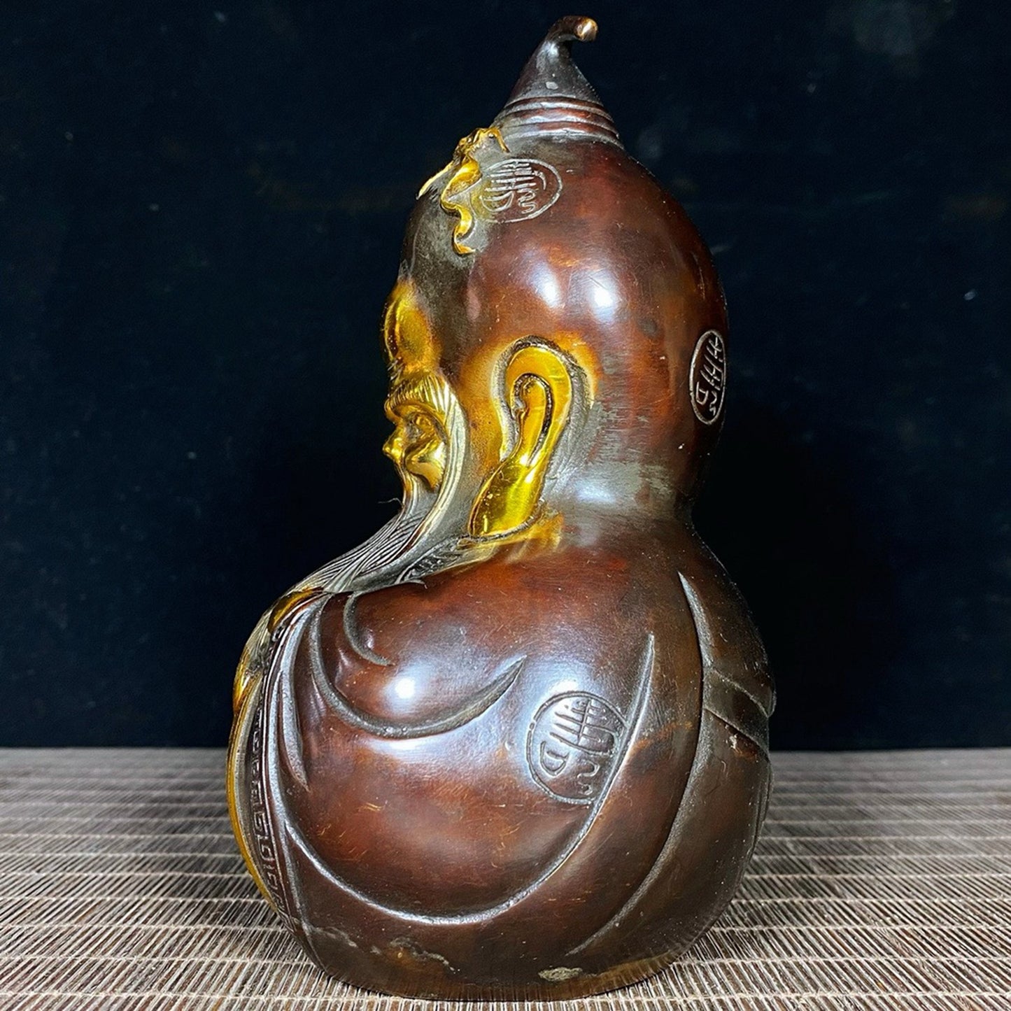 Pure copper gilded longevity star gourd