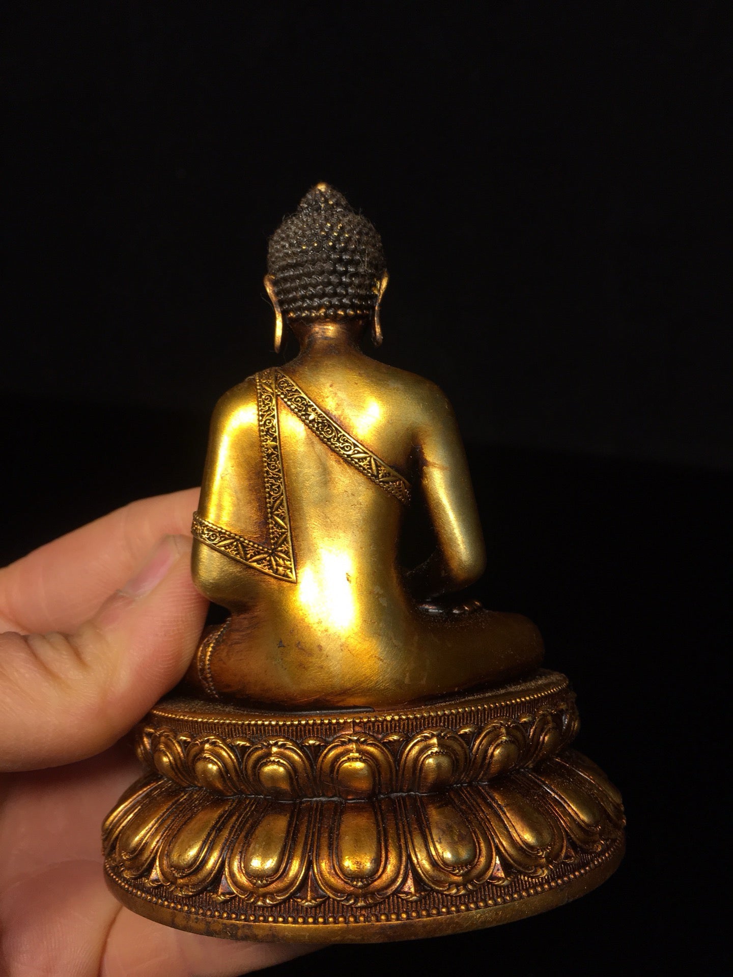 Chinese antique pure copper statue of Shakyamuni Buddha