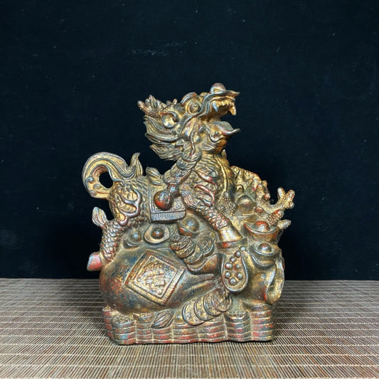 Old copper tire mud gold qilin