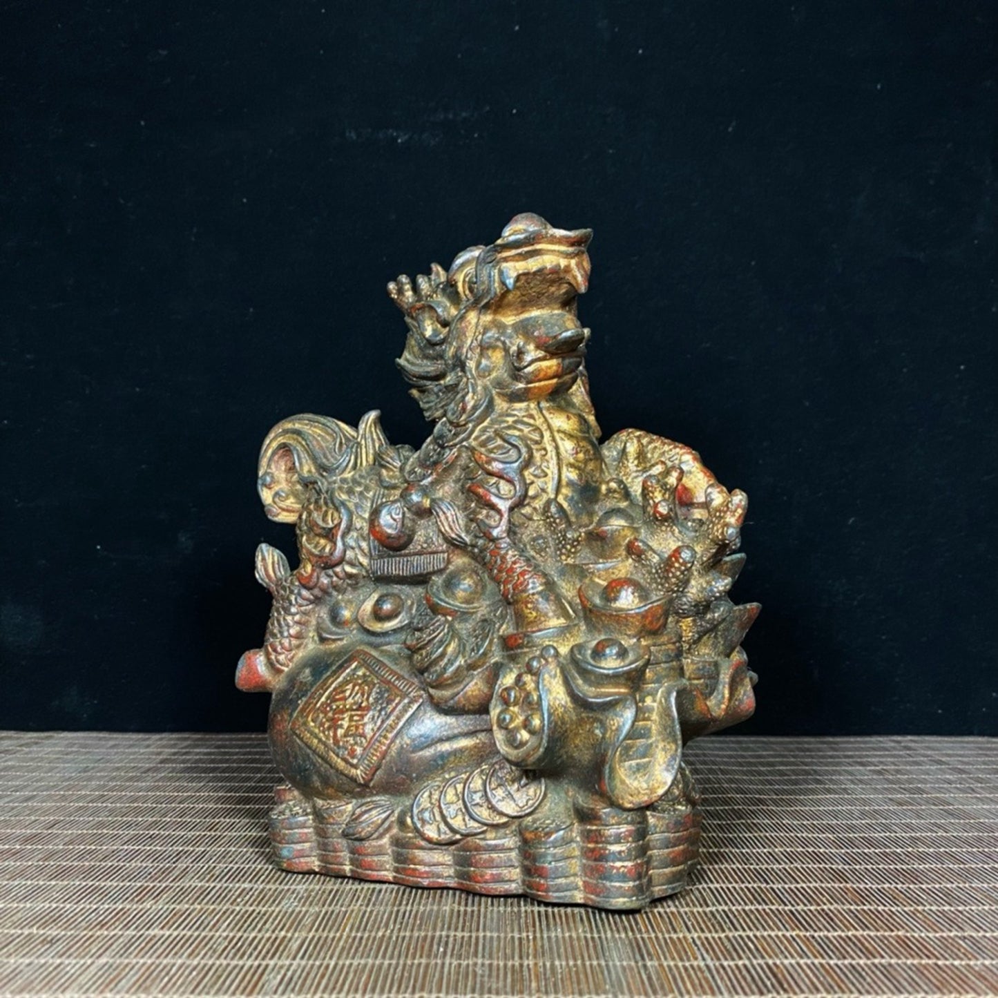 Old copper tire mud gold qilin