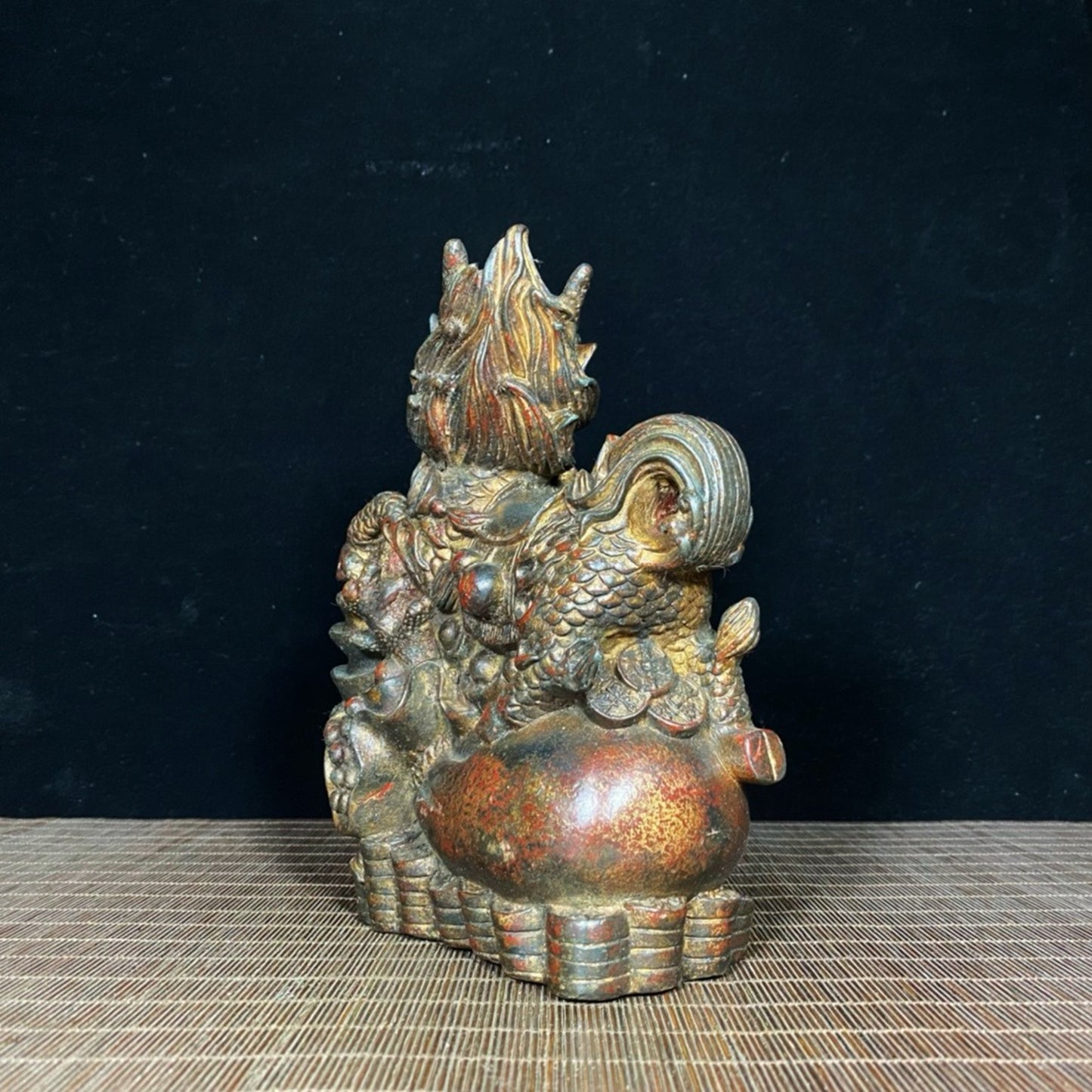 Old copper tire mud gold qilin