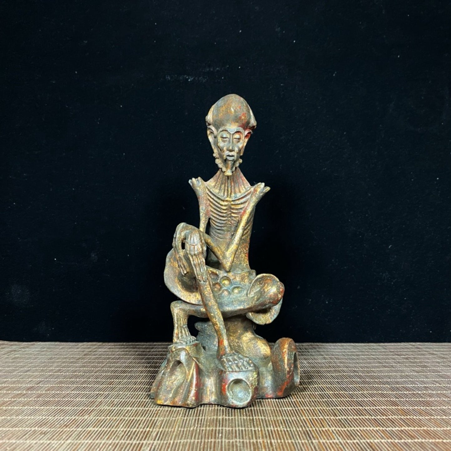 Old Bronze Embryo, Mud Gold, Thin Bones, Arhat Dharma Patriarch