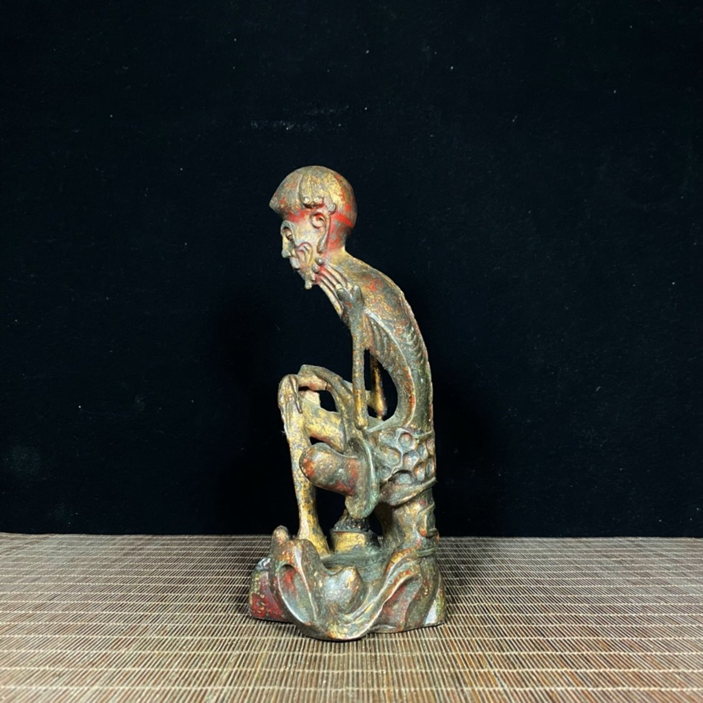 Old Bronze Embryo, Mud Gold, Thin Bones, Arhat Dharma Patriarch