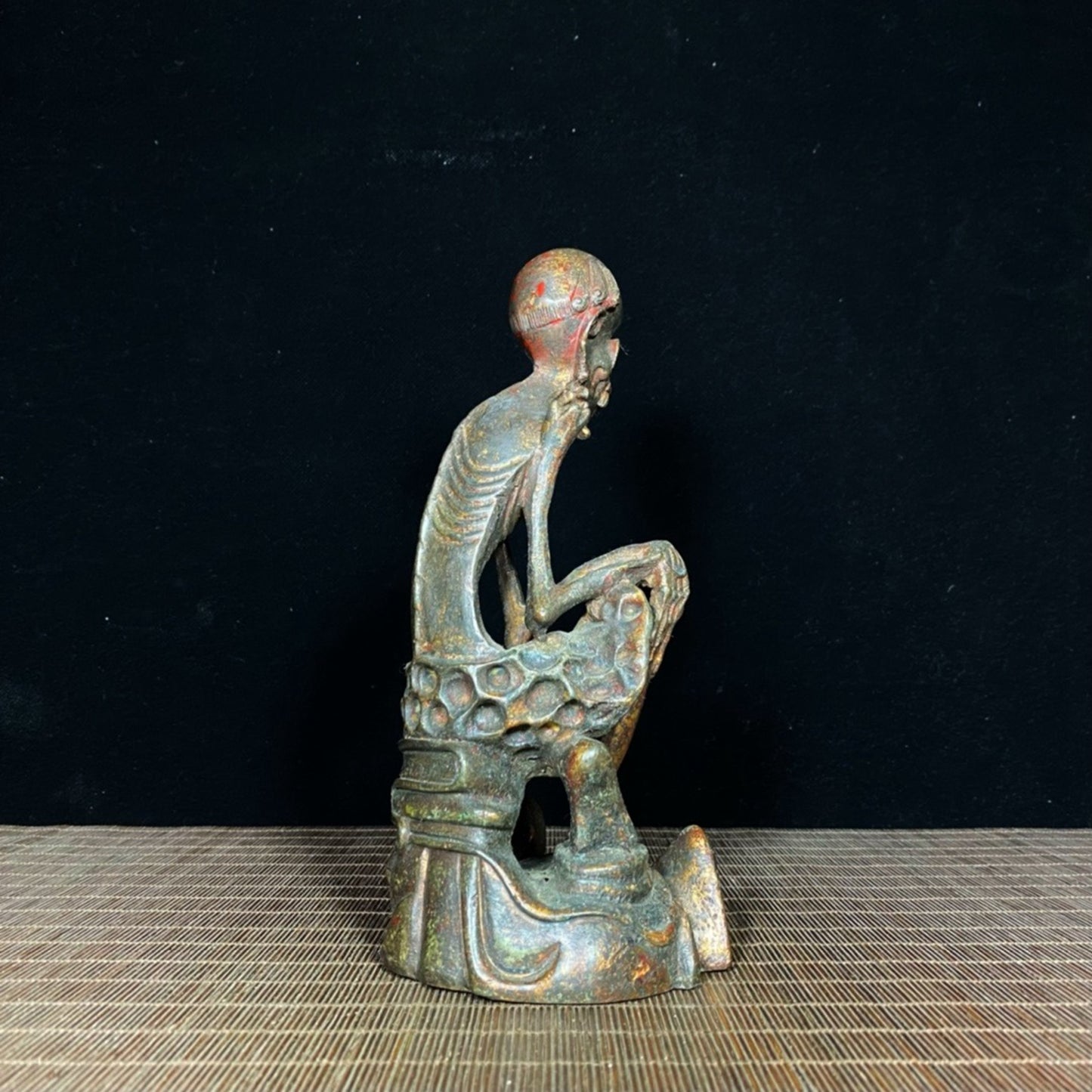 Old Bronze Embryo, Mud Gold, Thin Bones, Arhat Dharma Patriarch