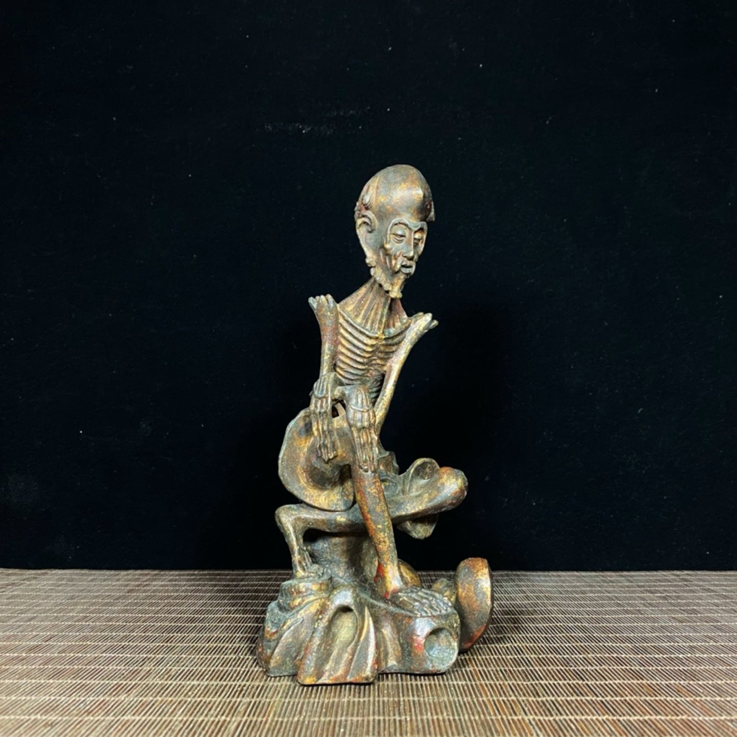 Old Bronze Embryo, Mud Gold, Thin Bones, Arhat Dharma Patriarch