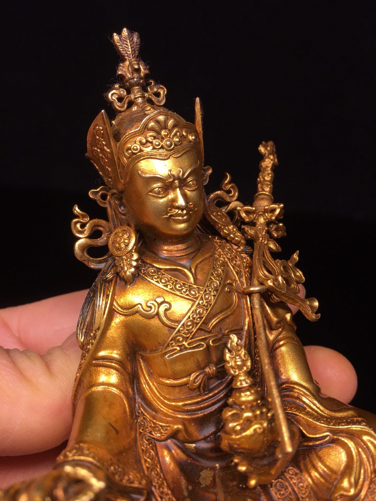 Master of Chinese Antique Pure Copper Lotus Peanuts