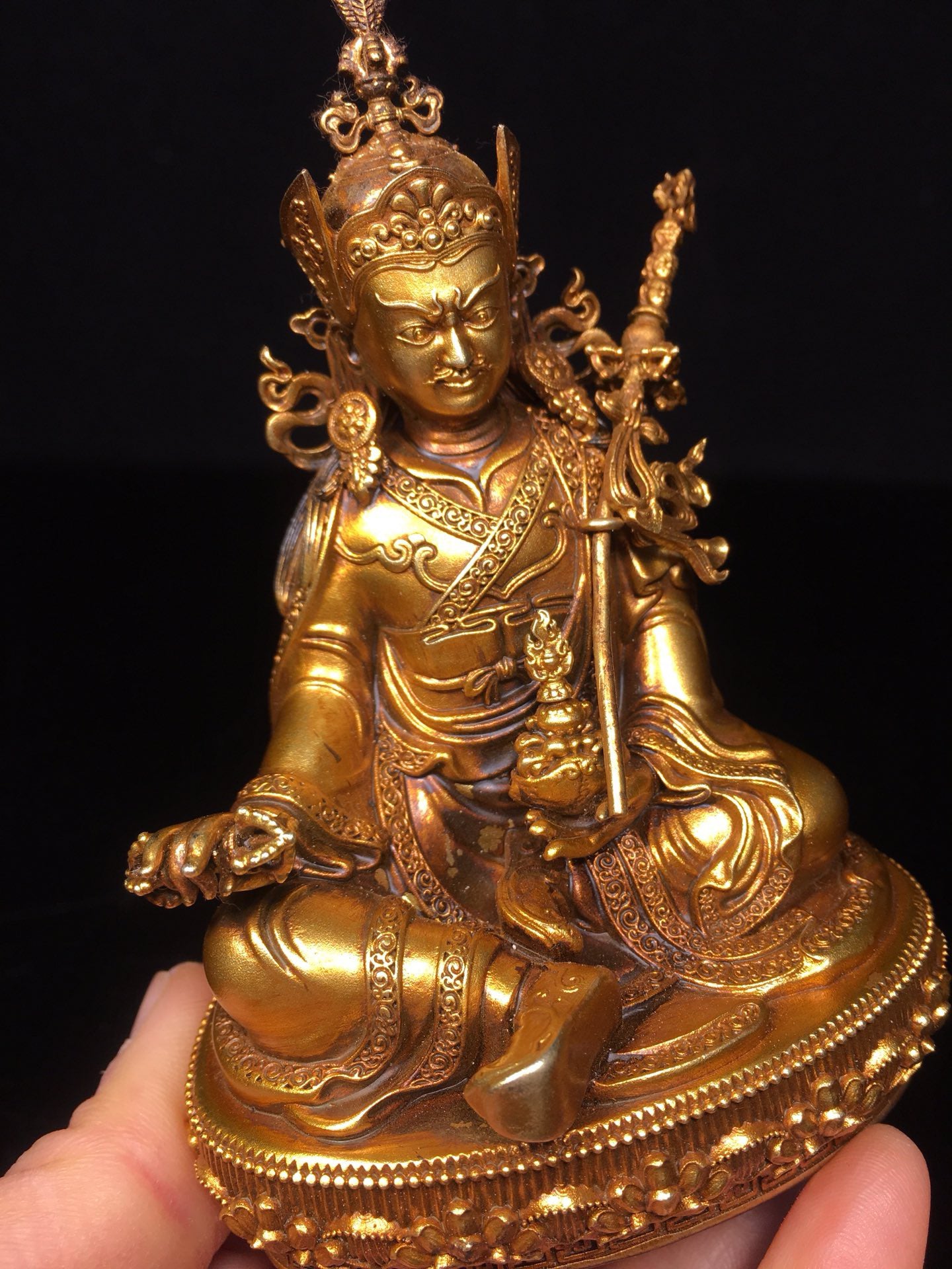 Master of Chinese Antique Pure Copper Lotus Peanuts