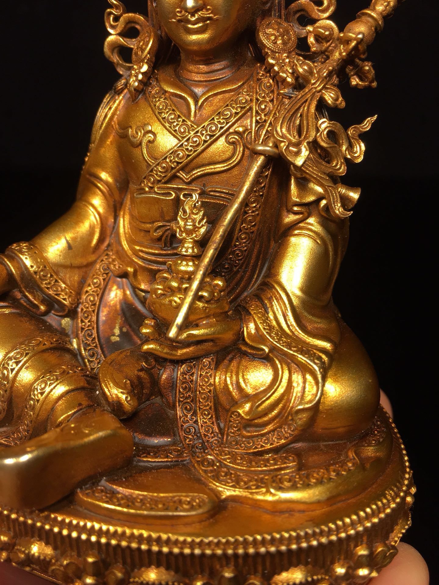 Master of Chinese Antique Pure Copper Lotus Peanuts