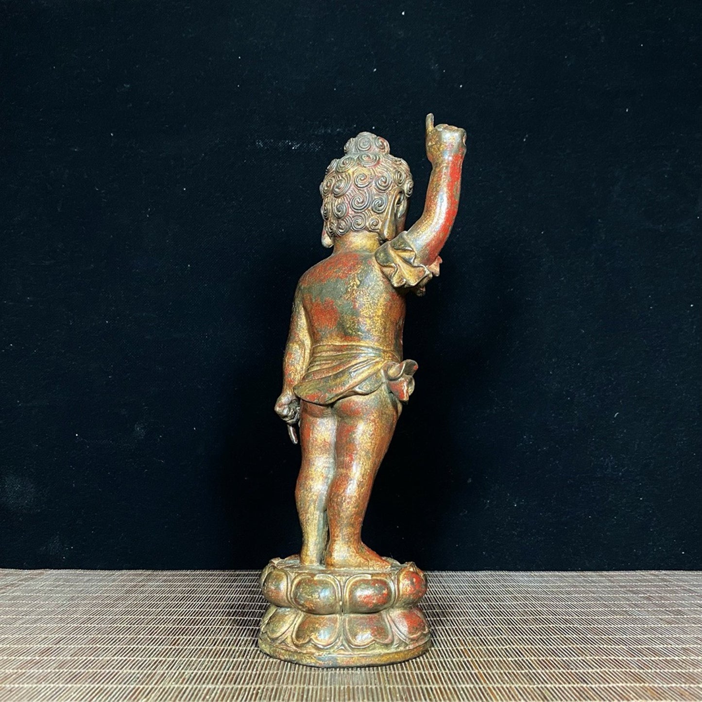 Old copper tire mud gold Shakyamuni Buddha