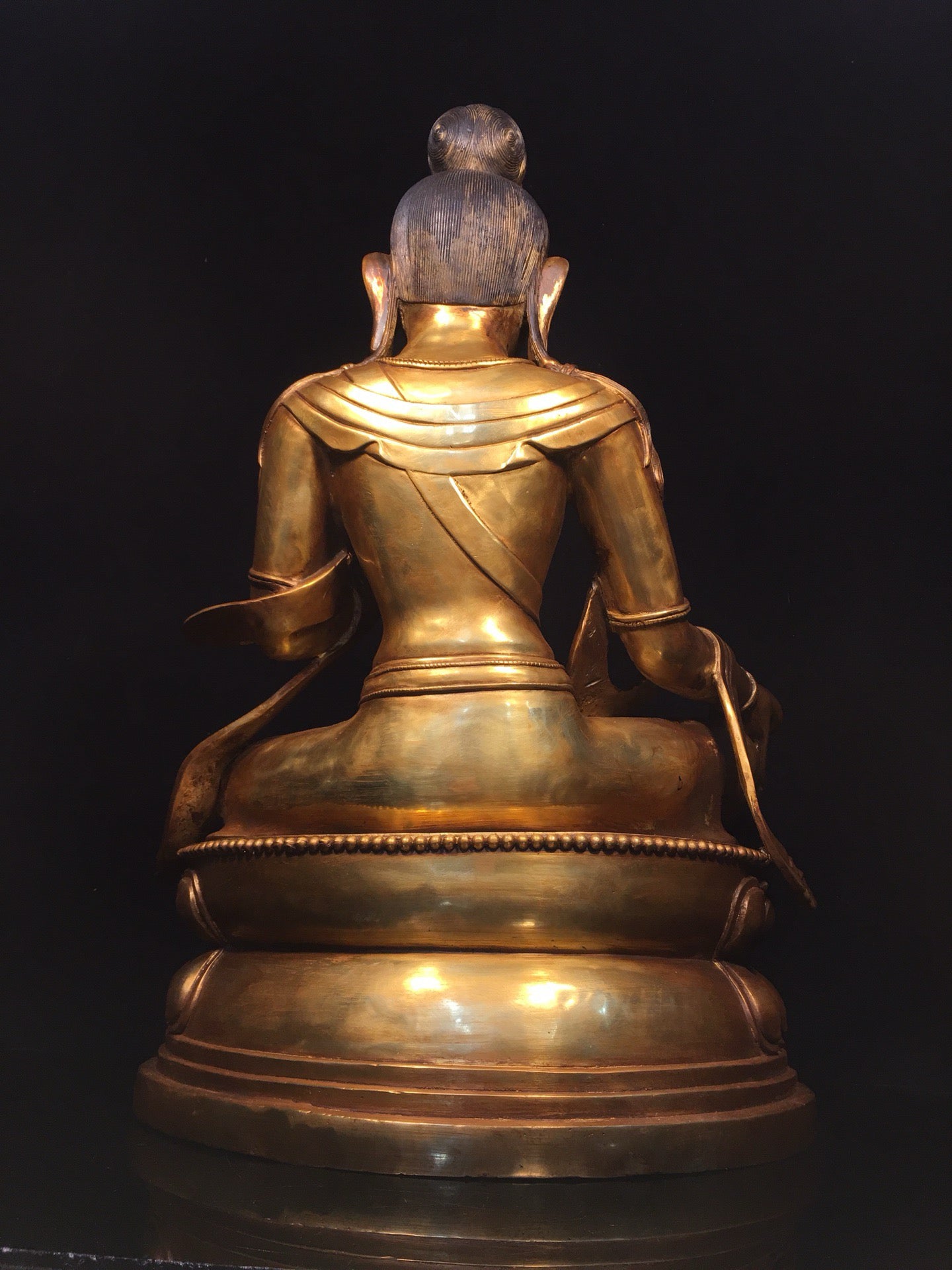 Chinese antique pure copper statue of Avalokitesvara Bodhisattva