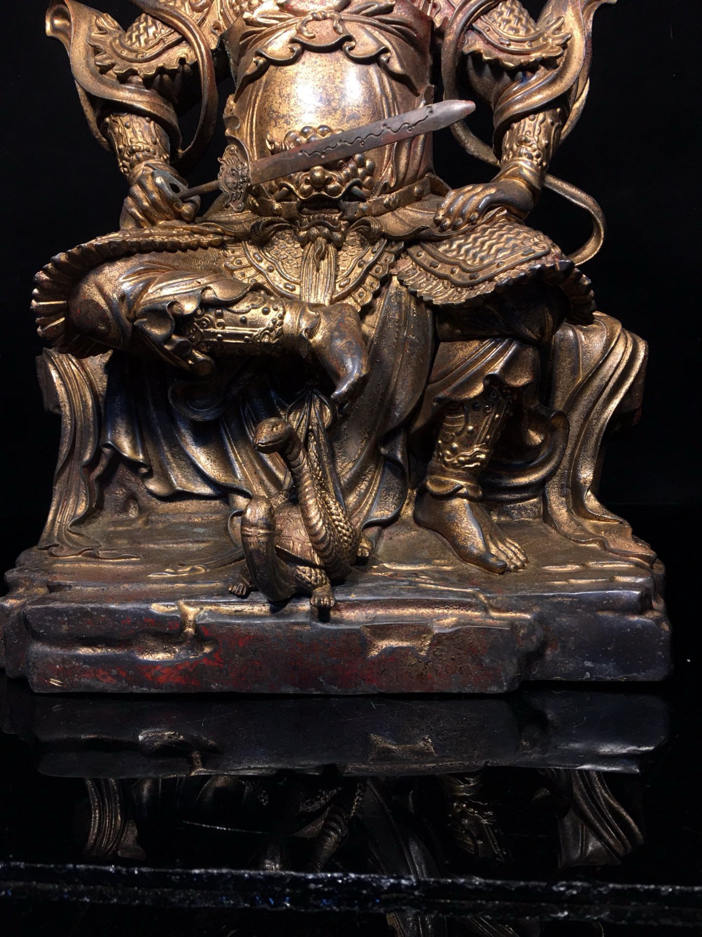 Chinese Antique Pure Copper Xuanwu Emperor