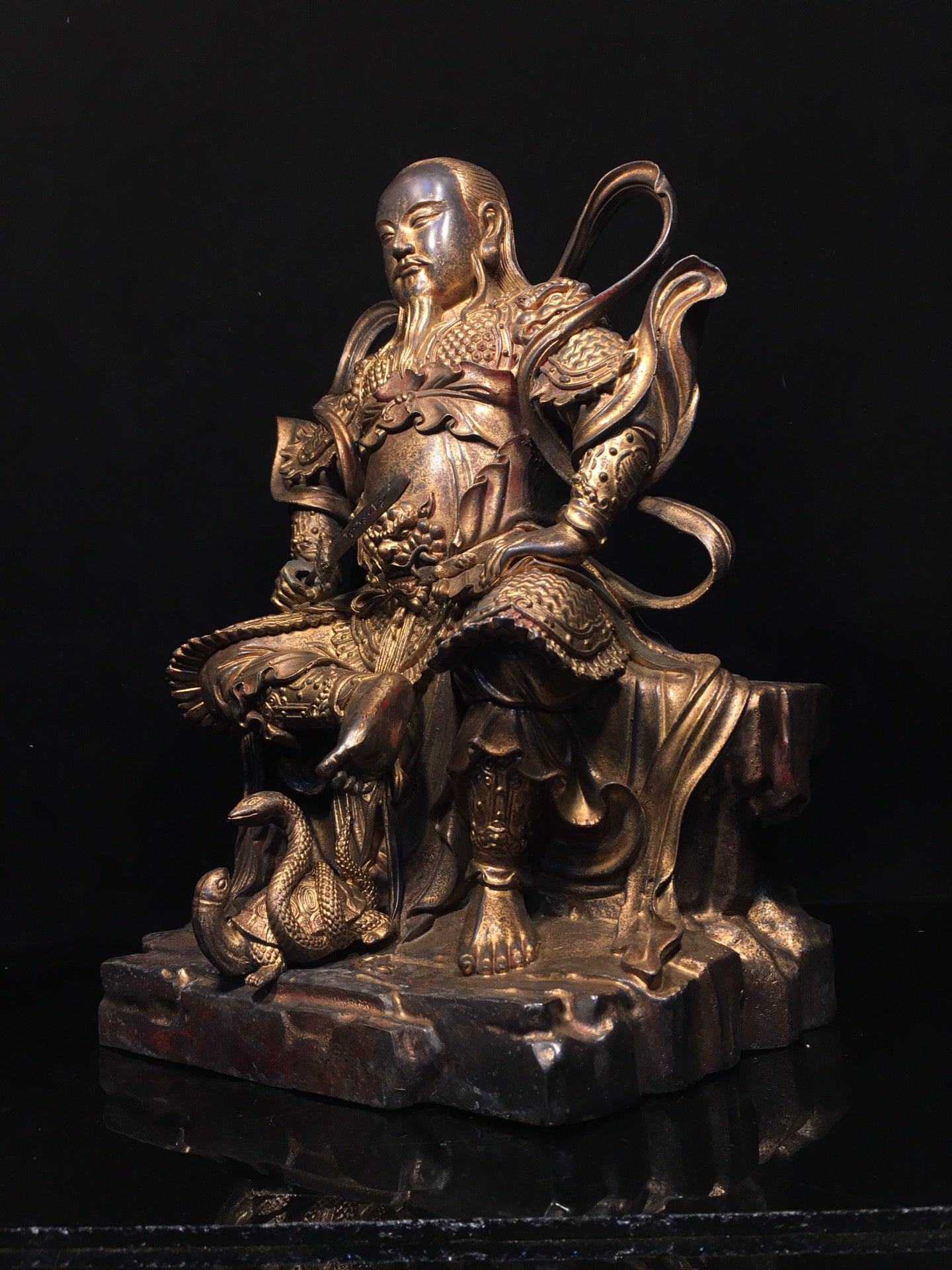 Chinese Antique Pure Copper Xuanwu Emperor