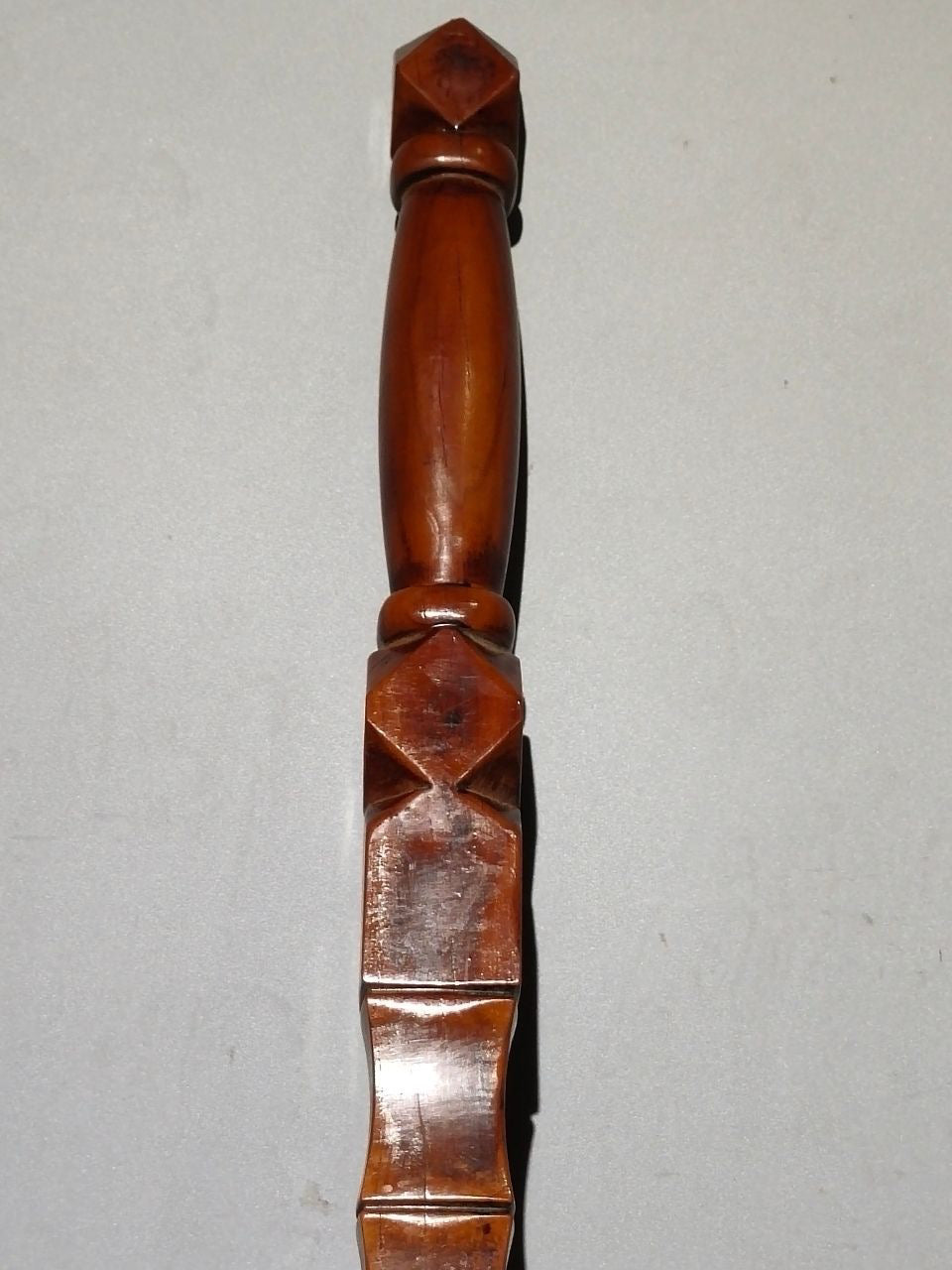 A bamboo whip carved from old peach wood