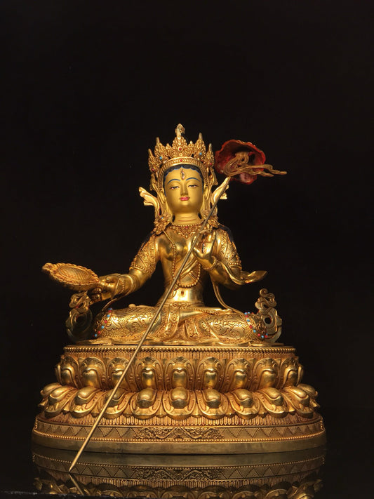 Chinese Antique Pure Copper Umbrella Buddha Mother