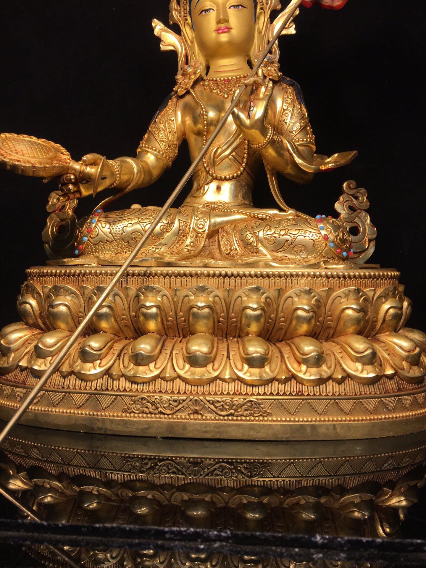 Chinese Antique Pure Copper Umbrella Buddha Mother