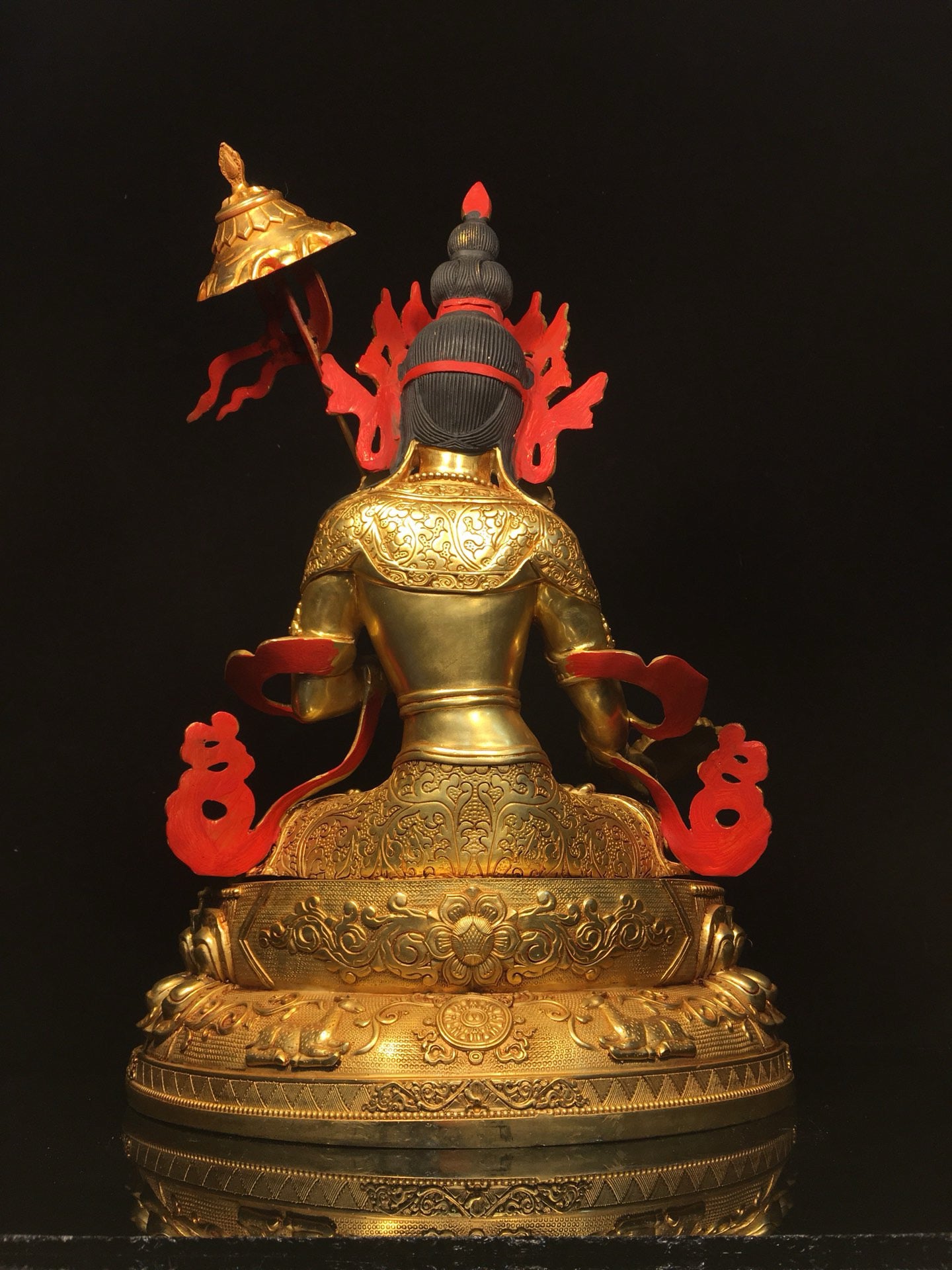 Chinese Antique Pure Copper Umbrella Buddha Mother