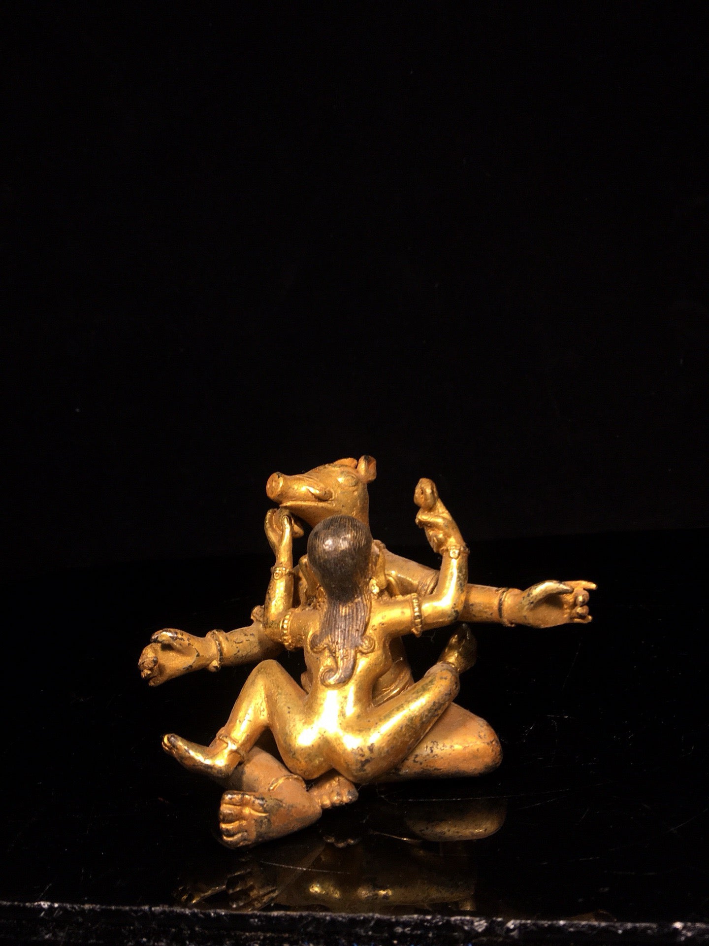 Chinese Antique Pure Copper Joyful Buddha