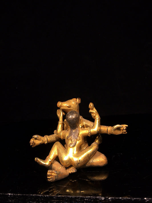 Chinese Antique Pure Copper Joyful Buddha