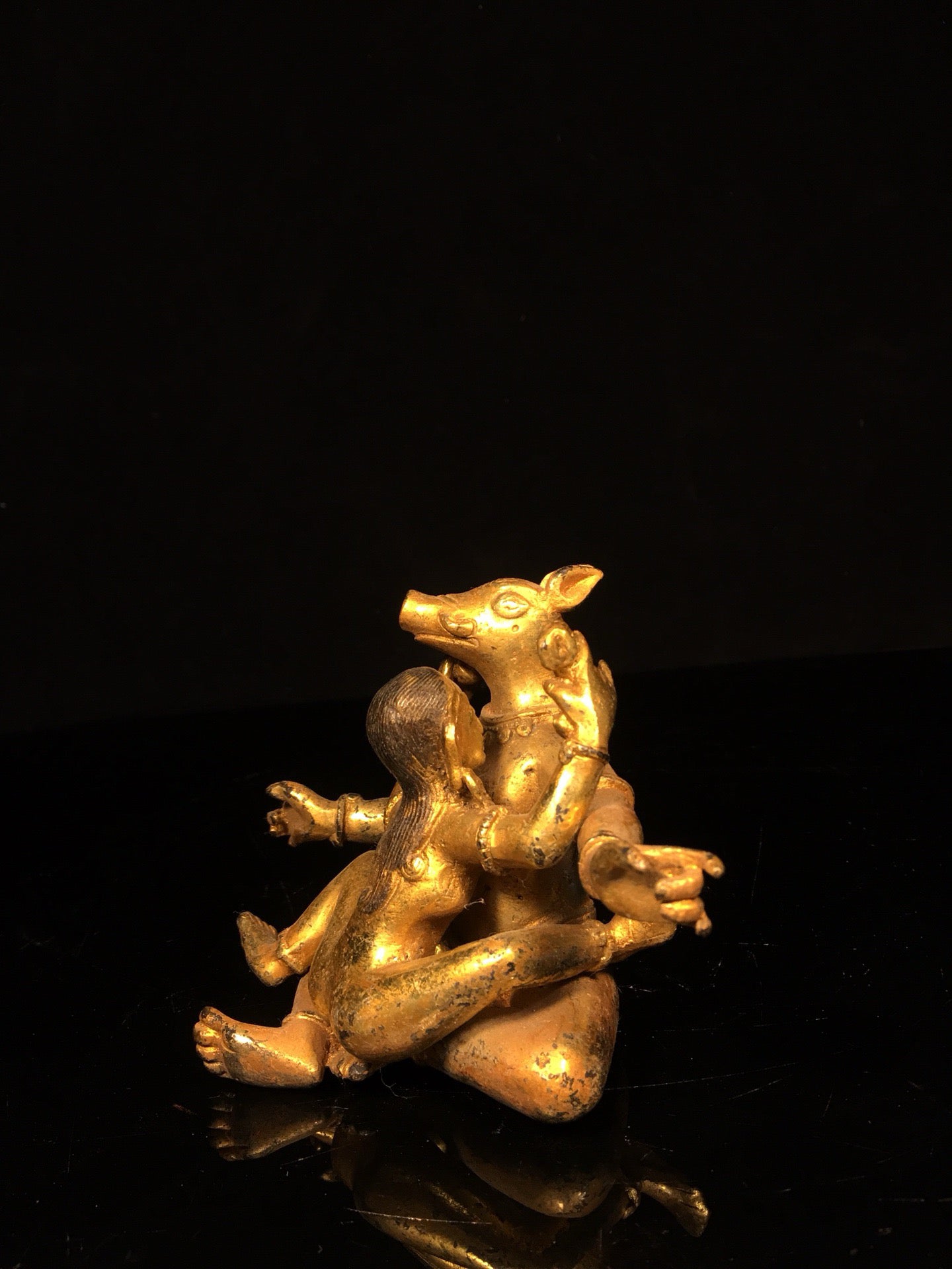 Chinese Antique Pure Copper Joyful Buddha