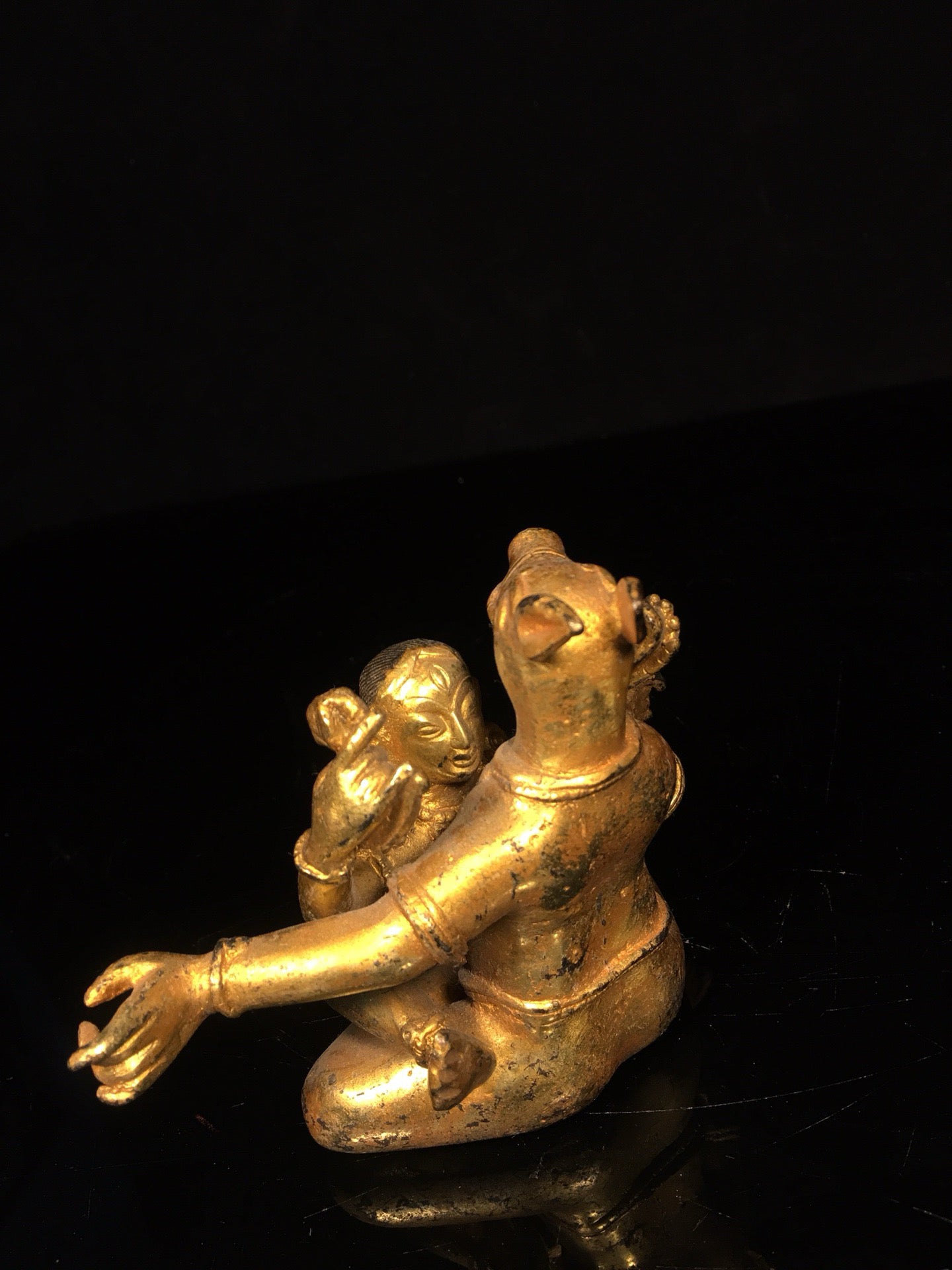 Chinese Antique Pure Copper Joyful Buddha