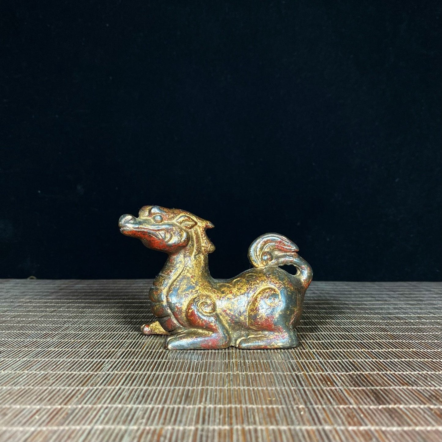 Old copper tire mud gold Pixiu