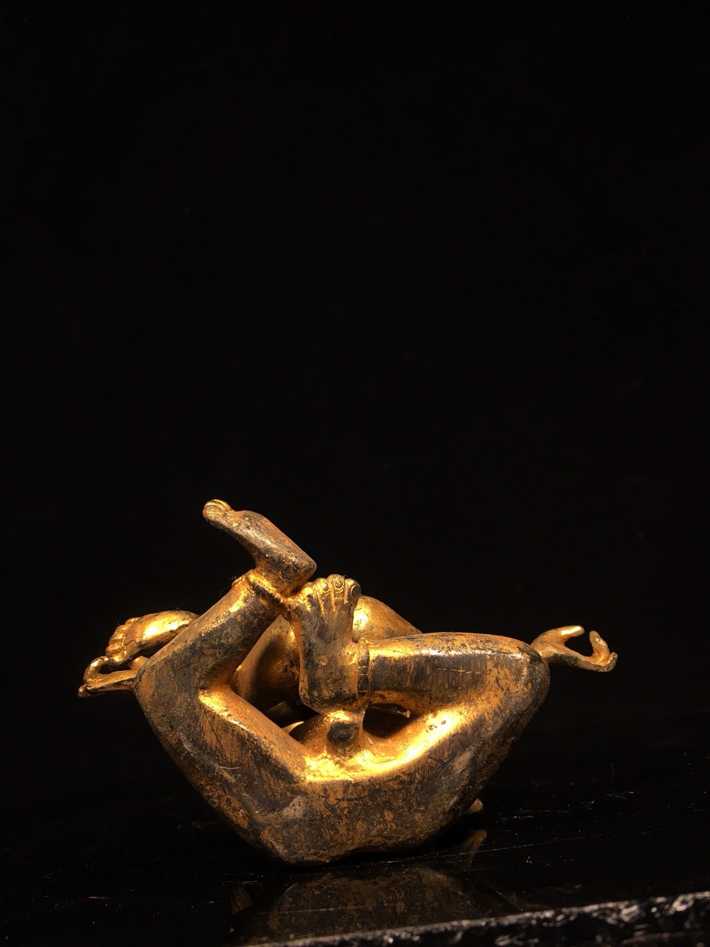 Chinese Antique Pure Copper Joyful Buddha