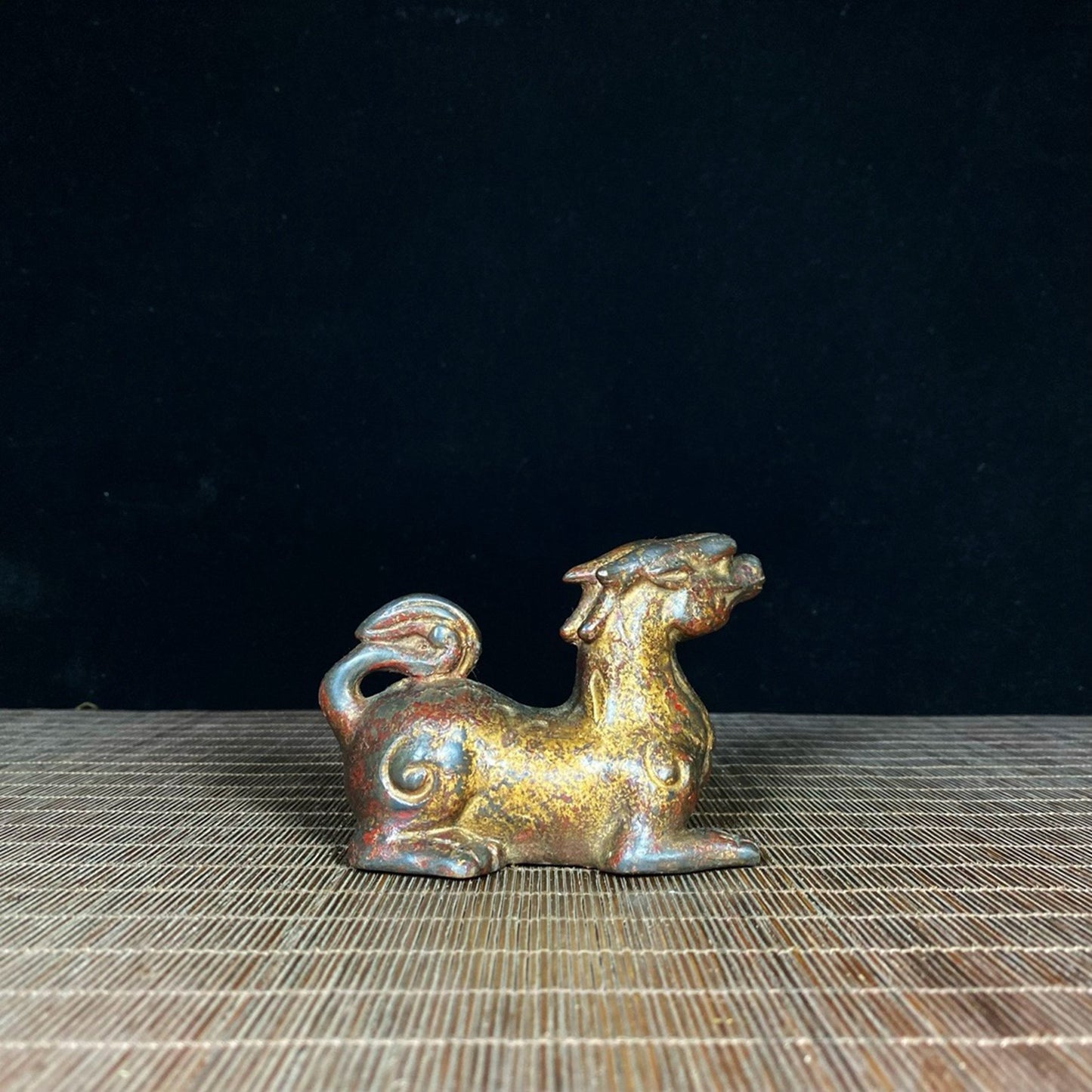 Old copper tire mud gold Pixiu