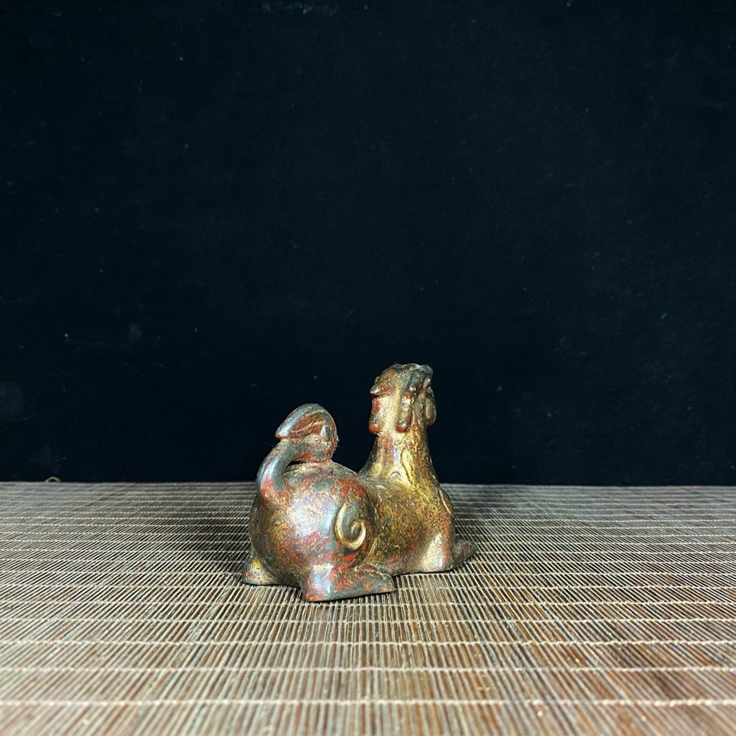 Old copper tire mud gold Pixiu