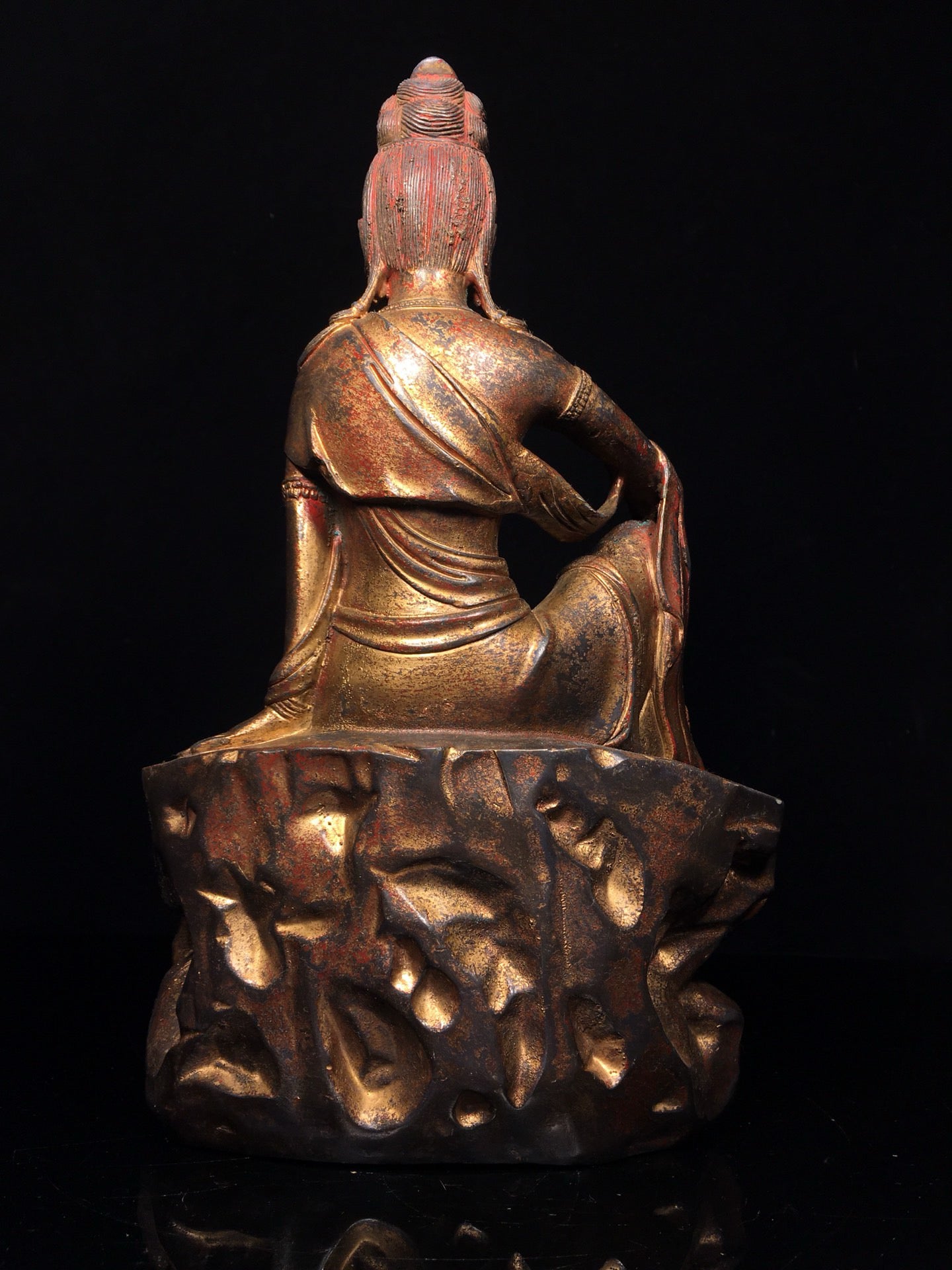 Chinese antique pure copper statue of Avalokitesvara Bodhisattva