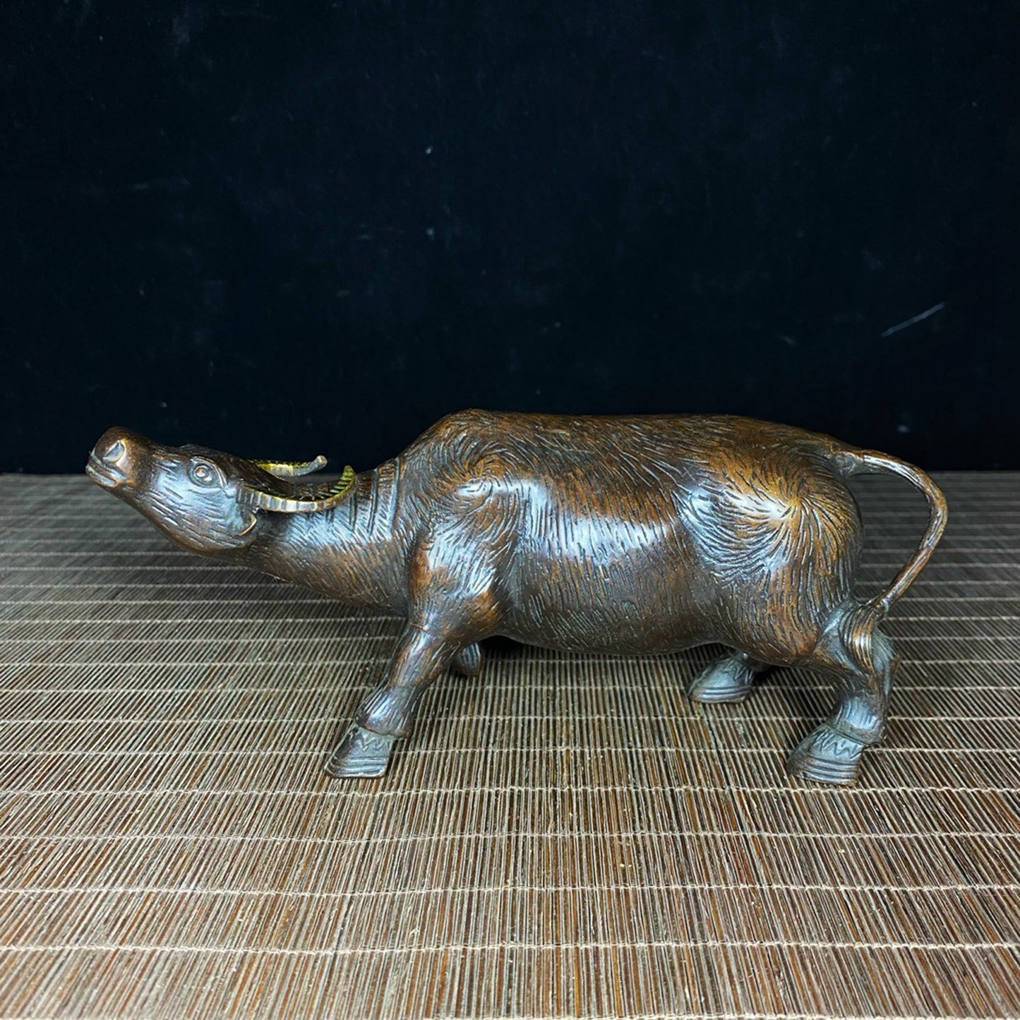 Pure copper gilded water buffalo