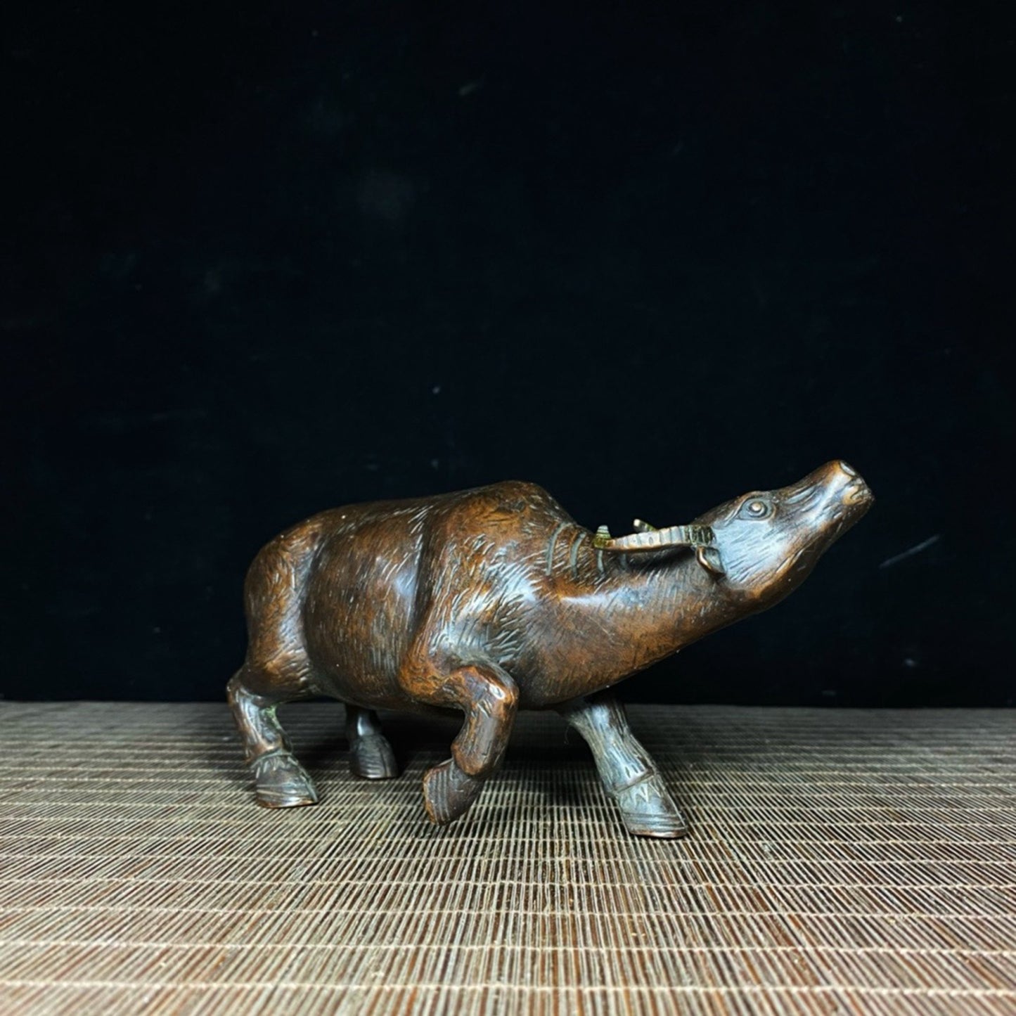 Pure copper gilded water buffalo