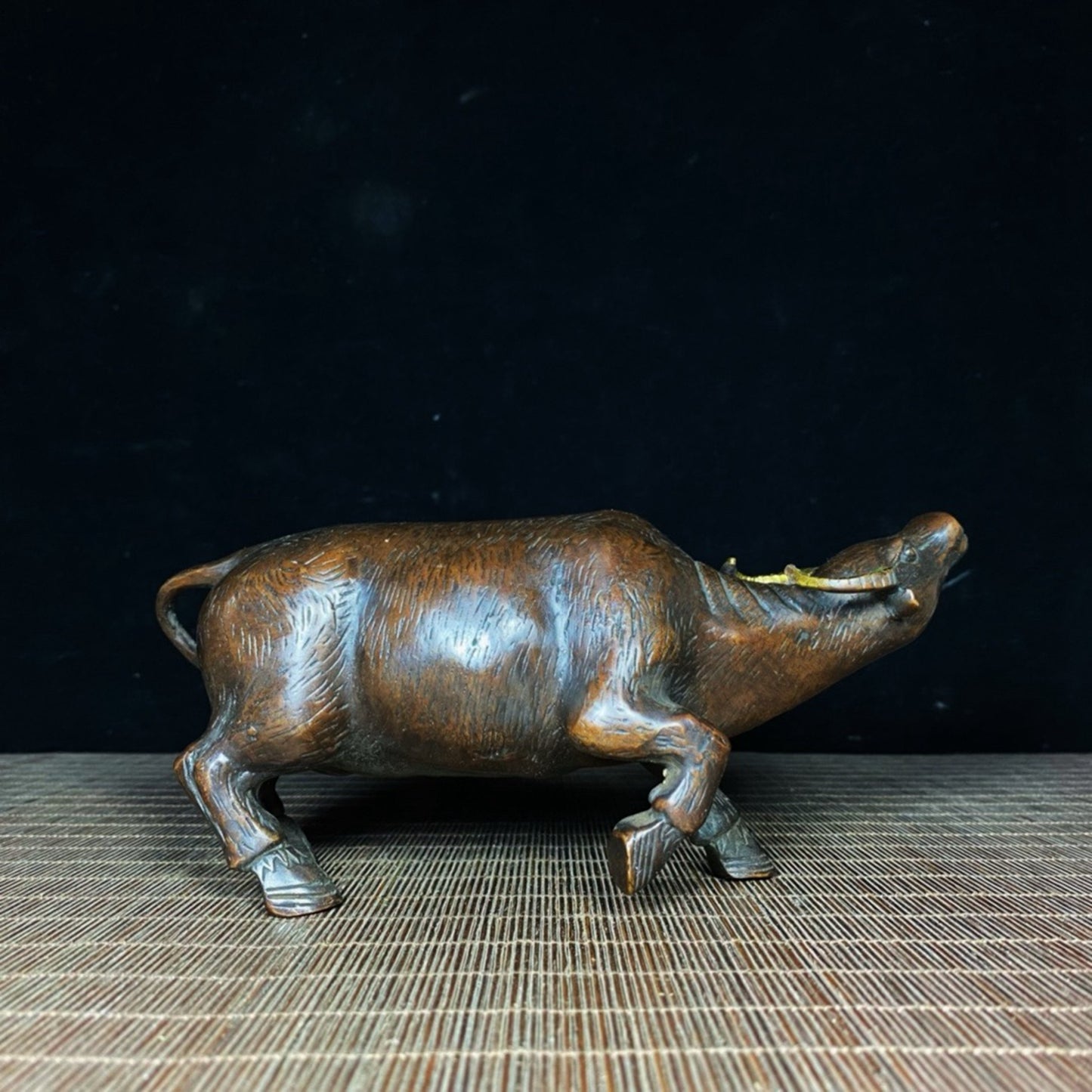 Pure copper gilded water buffalo