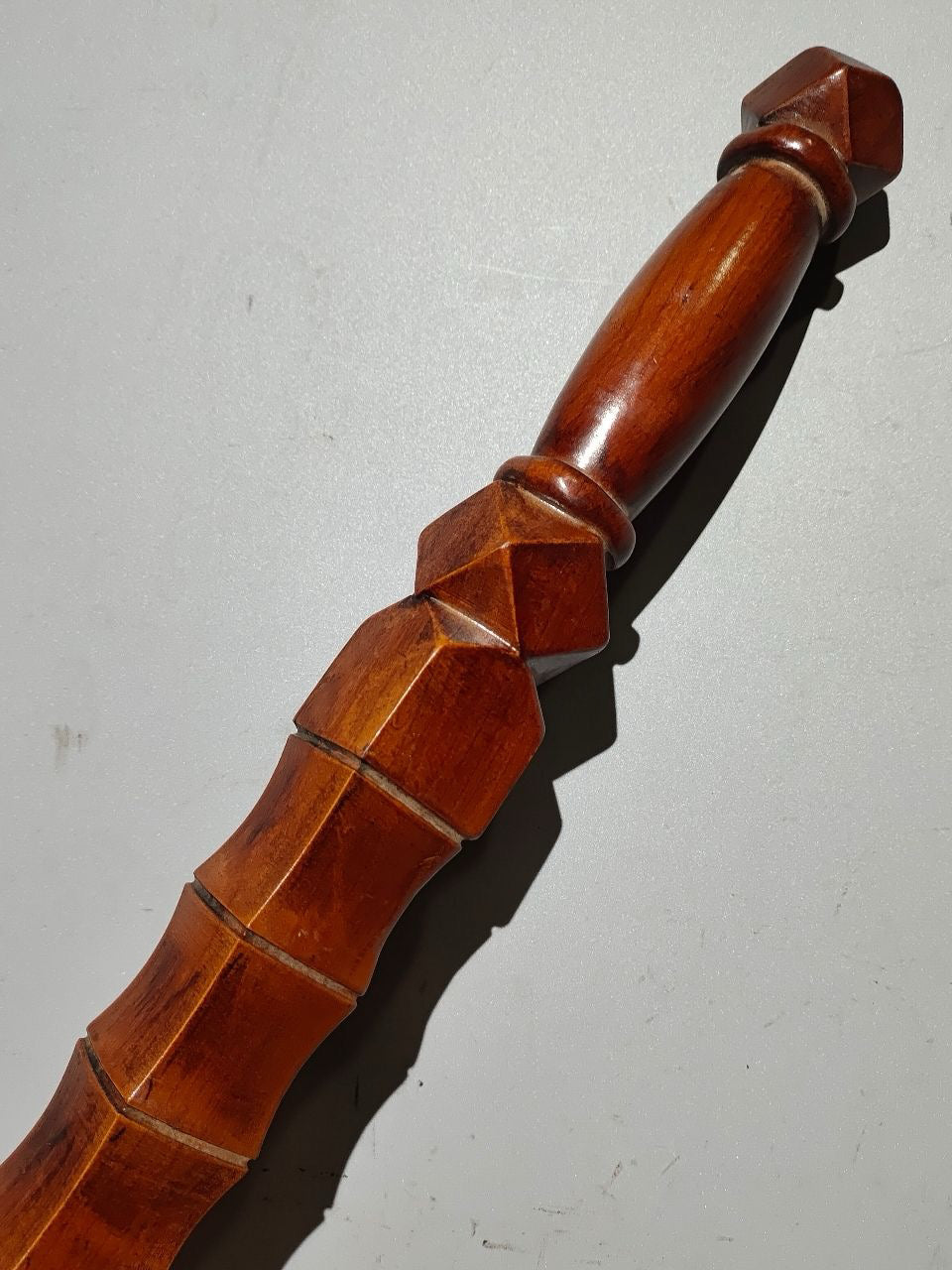 A bamboo whip carved from old peach wood