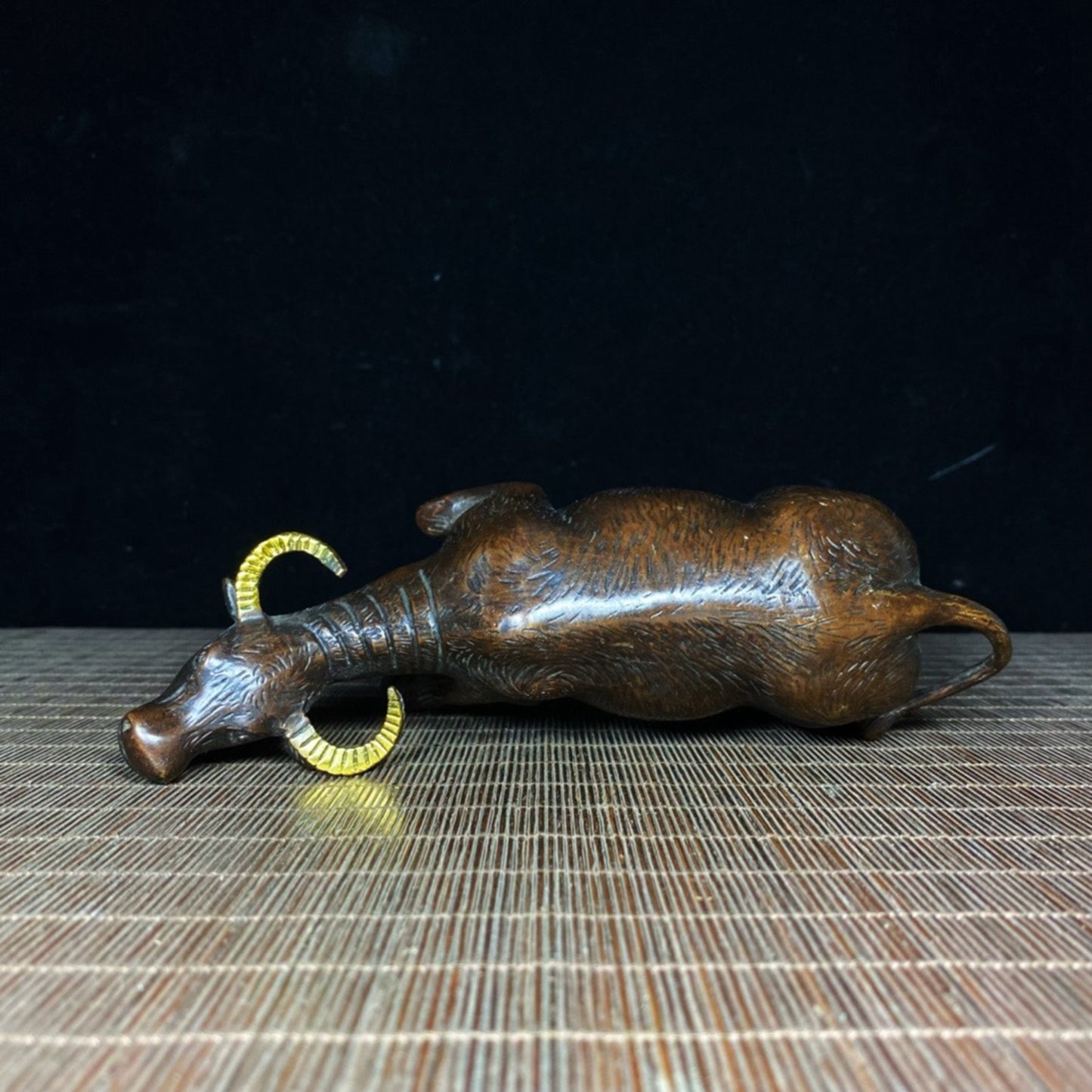Pure copper gilded water buffalo