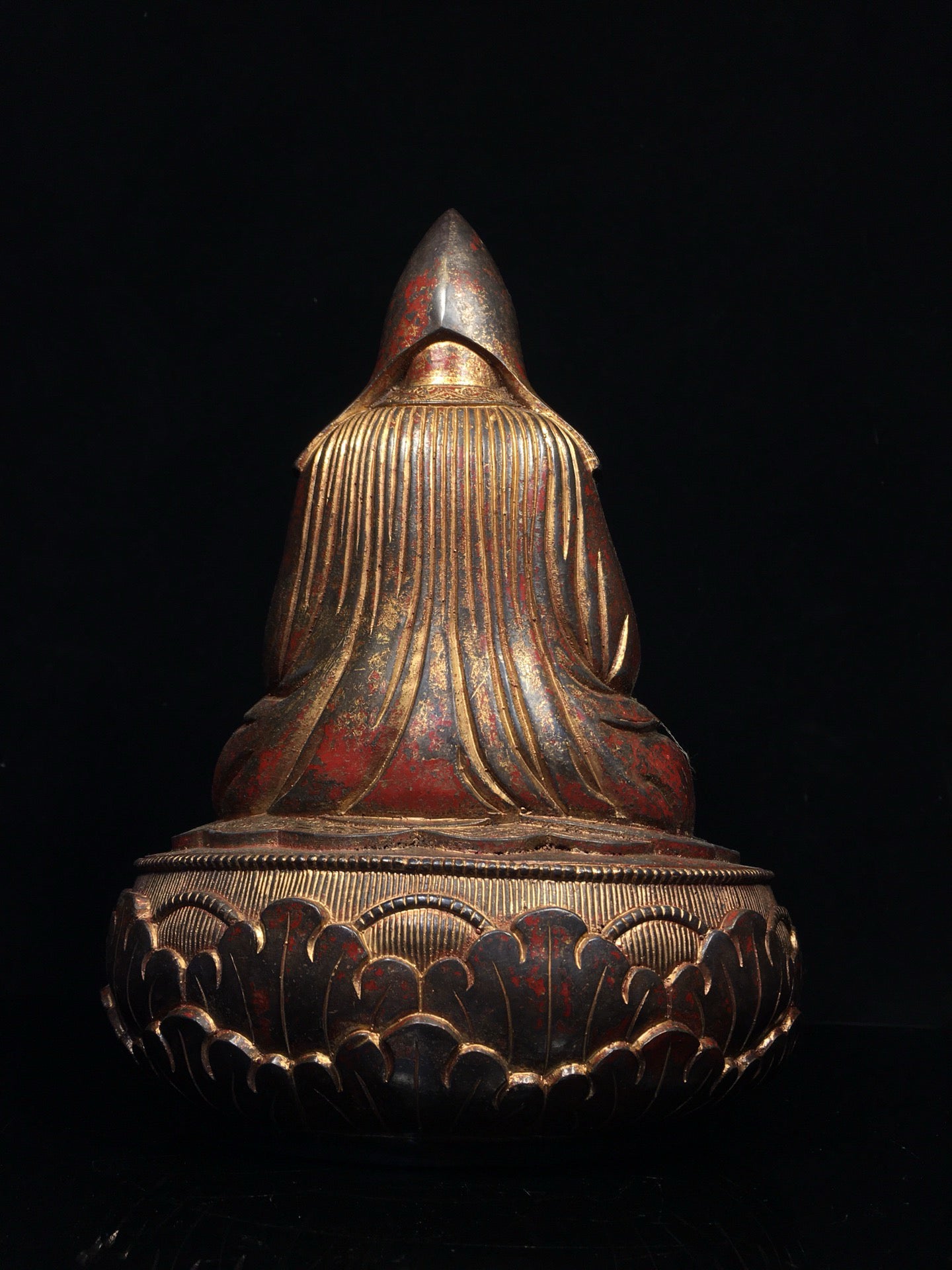 Chinese antique pure copper statue of Da Le Lian Shi Buddha