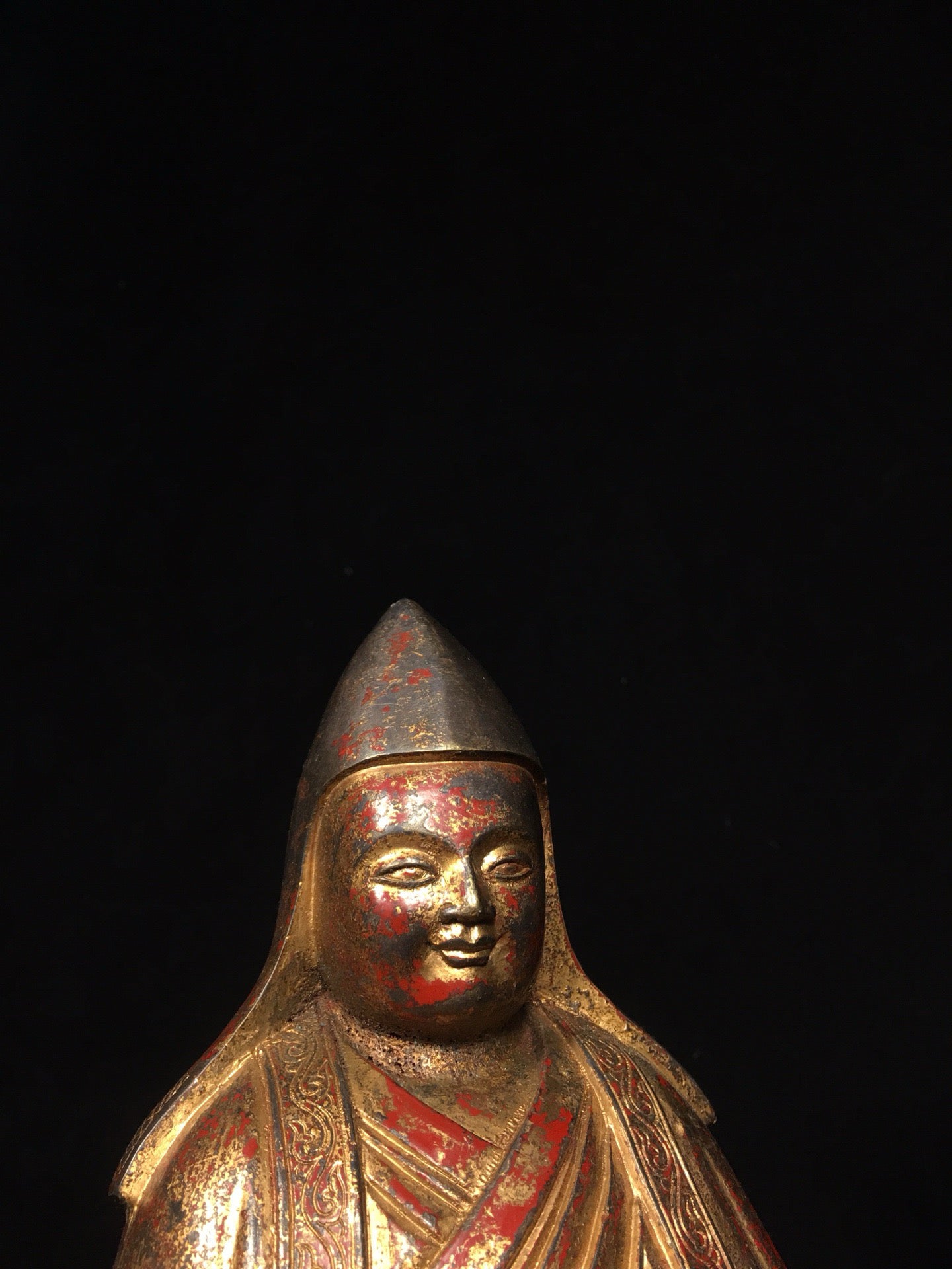 Chinese antique pure copper statue of Da Le Lian Shi Buddha